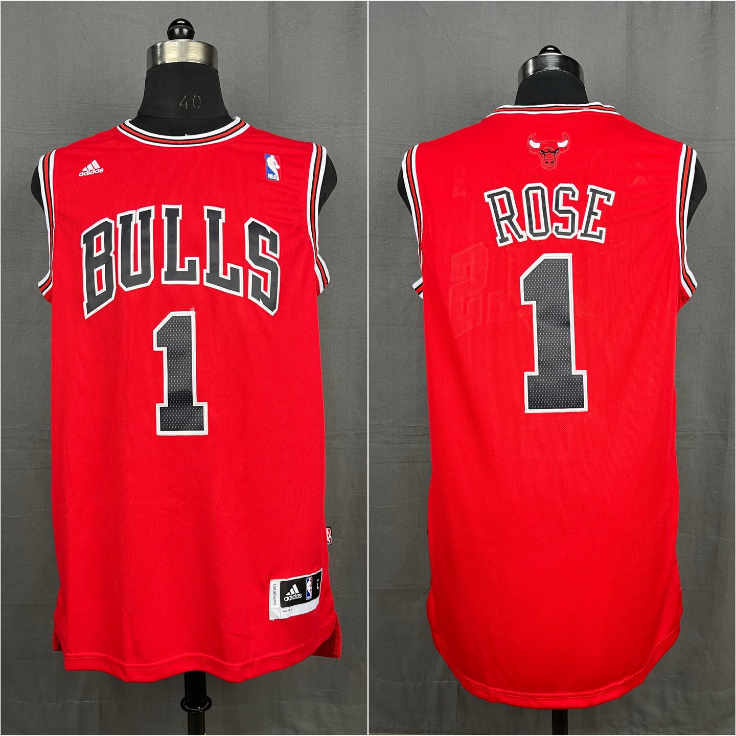 Rose 1 Chicago Bulls Red NBA Jersey