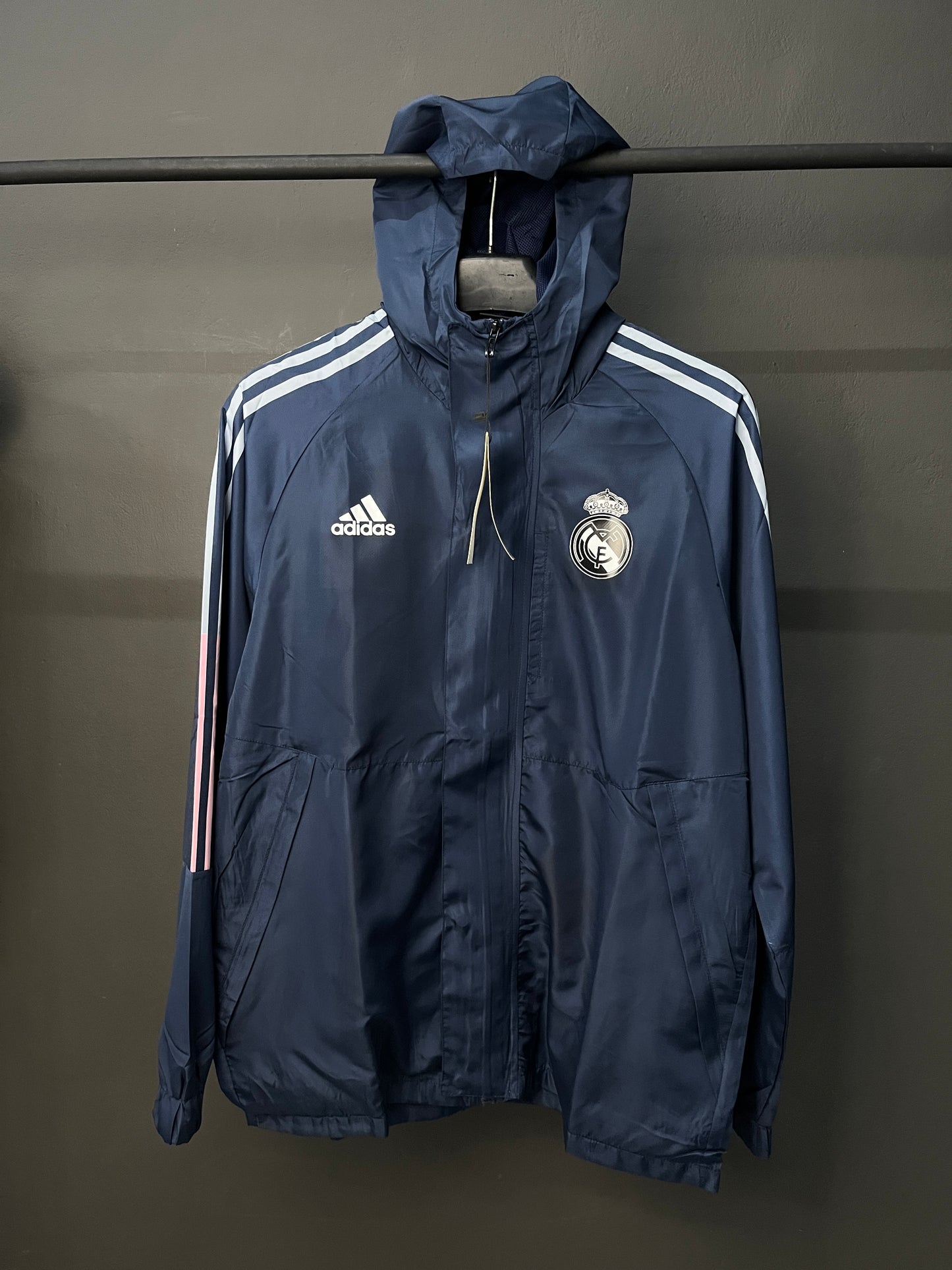 Real Madrid Navy Blue Windbreaker Jacket