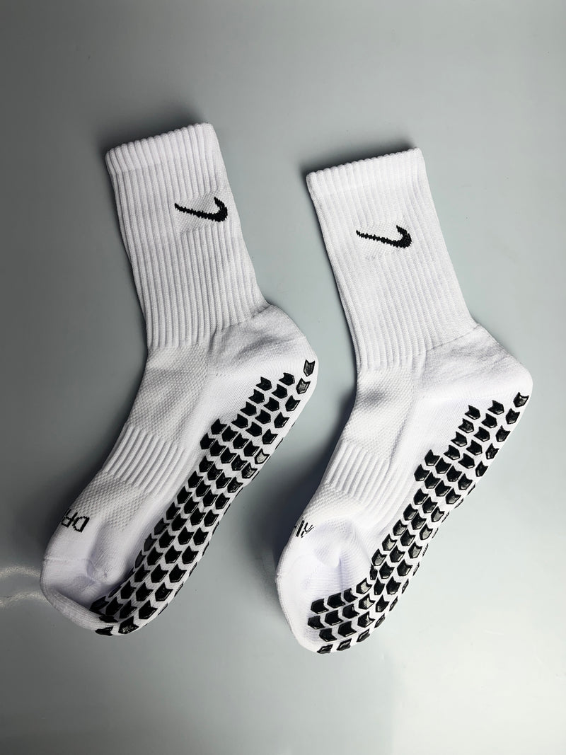 Nike Grip Socks White Crew