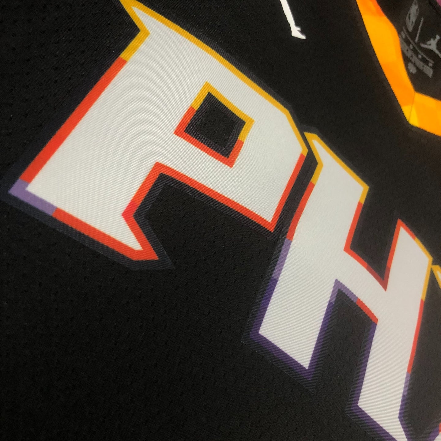 DURANT 35 Black Phoenix Suns  Heat Pressed Edition NBA Jersey