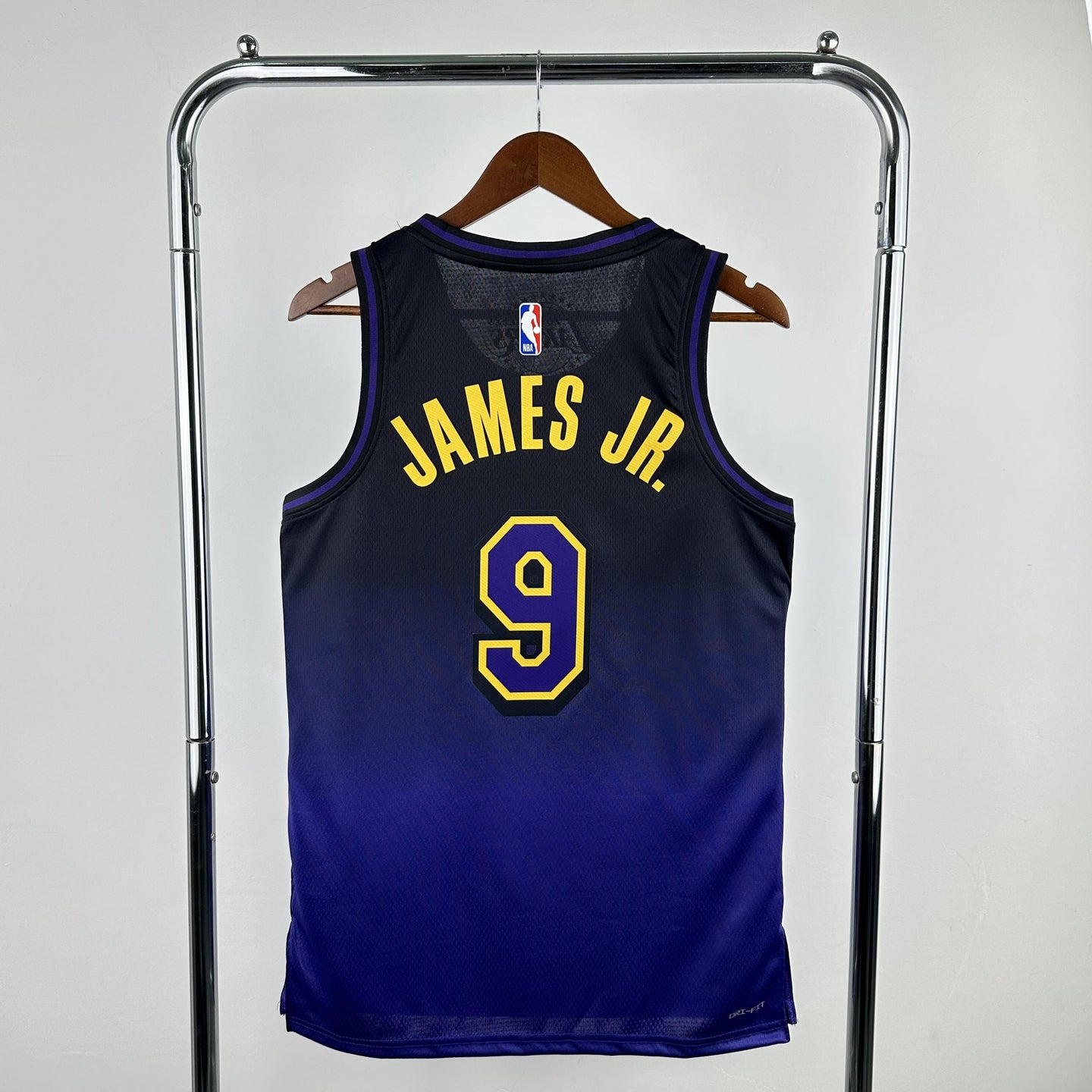 JAMES JR. 9 Blue LakeShow Heat Pressed Edition NBA Jersey