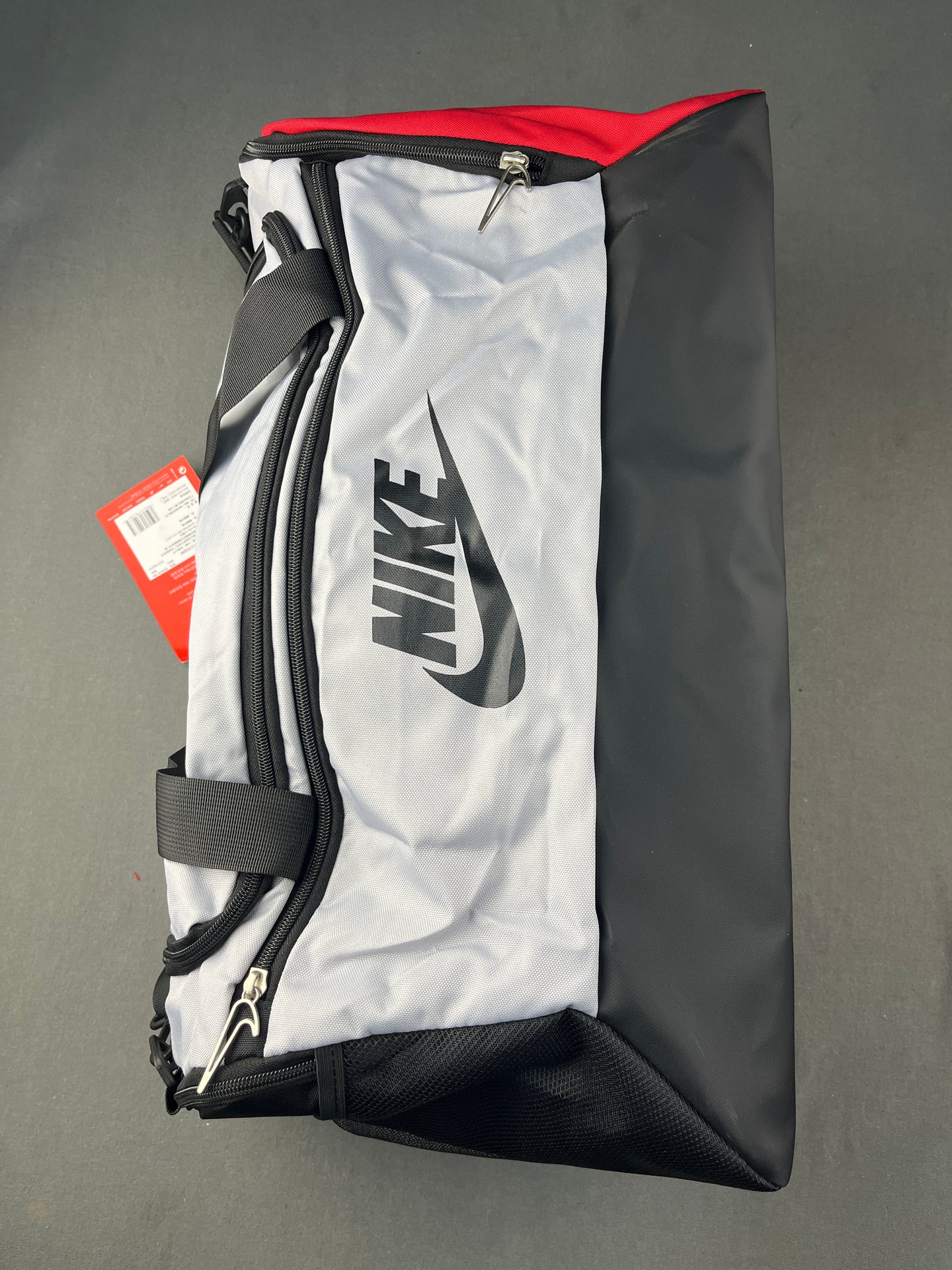 NIKE Travel Duffle Bag Gray & Red