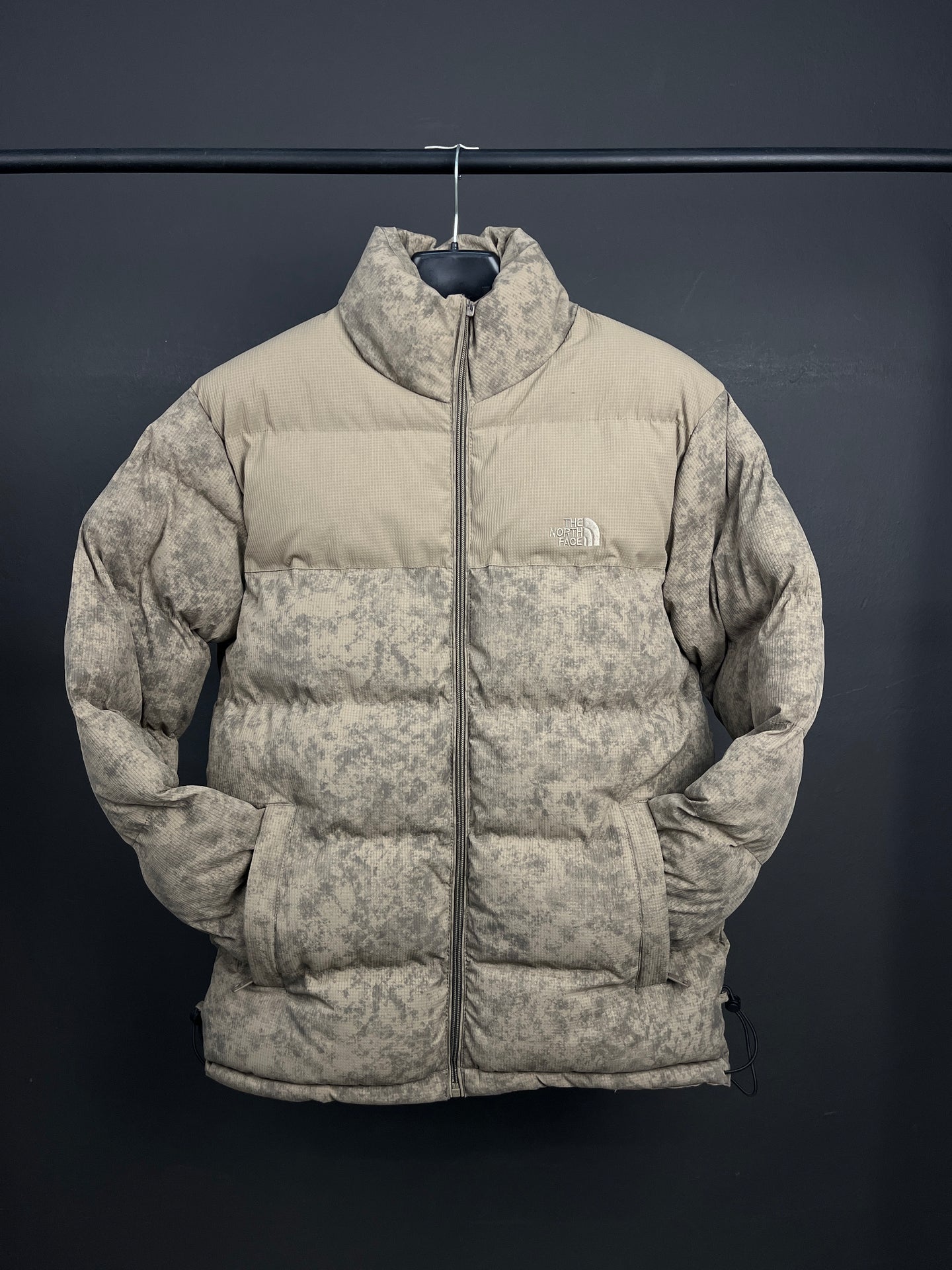 The North Face Brown Marble Adjustable Puffer Jacket