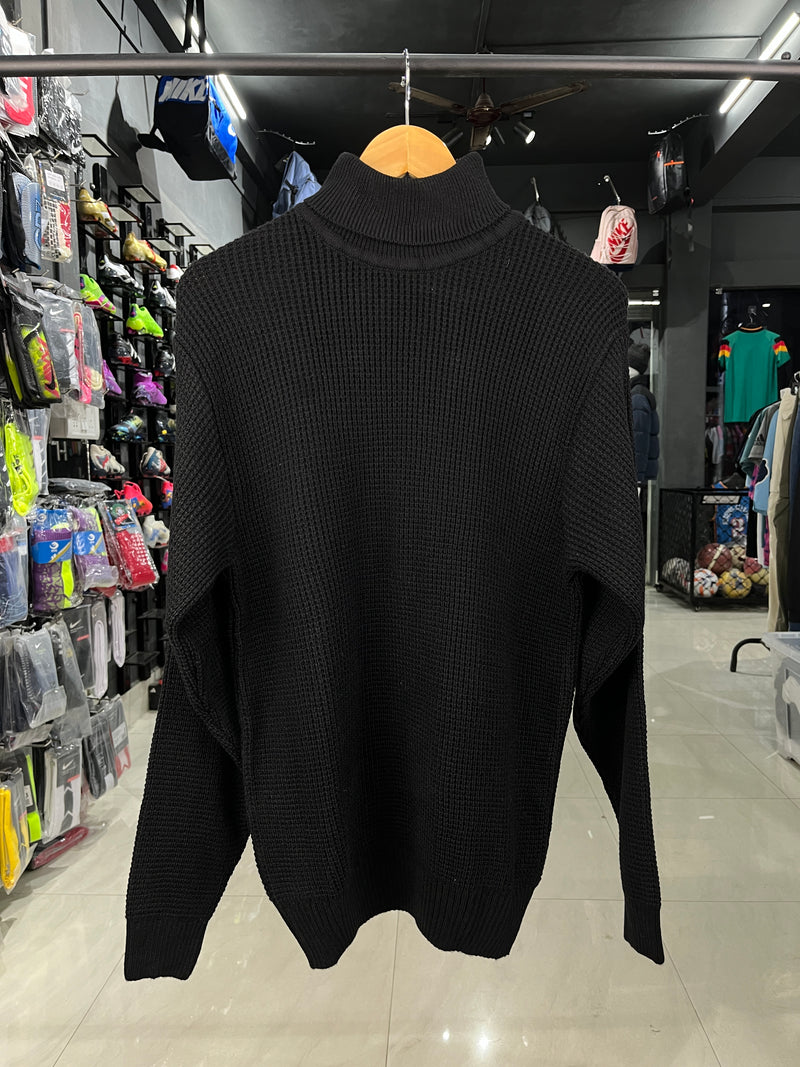 Black Knitted High Neck