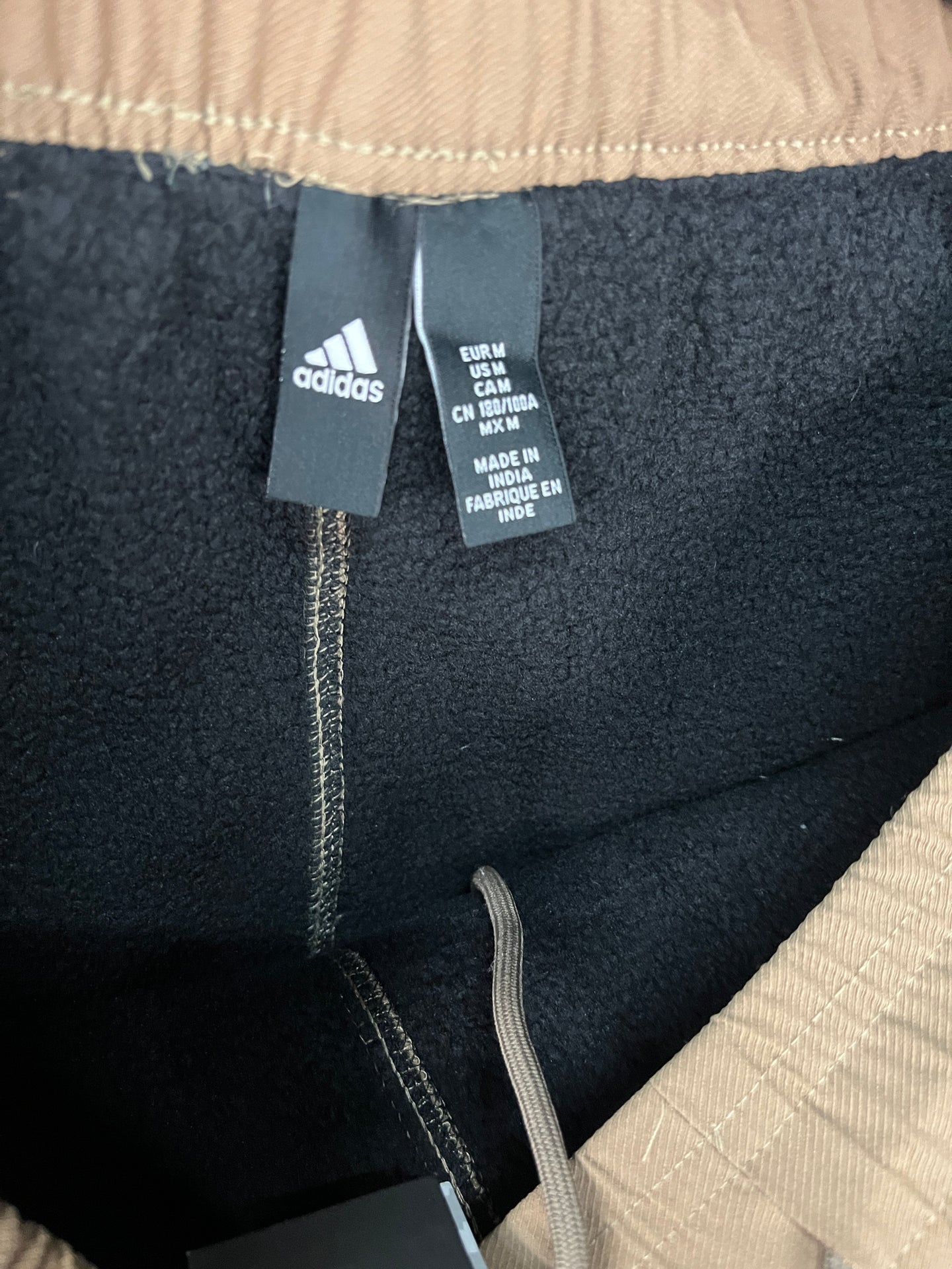 ADIDAS Brown Stripes Inner Fleece Pants