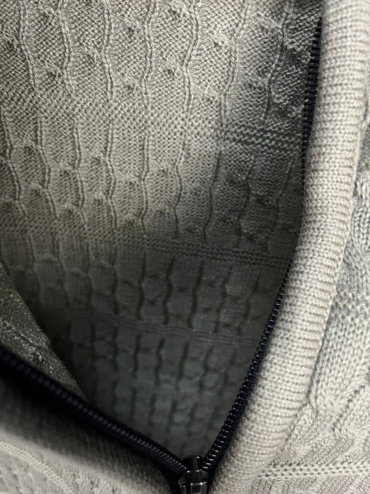 Ralph Lauren Green Patterned Half Zip-up Sweater