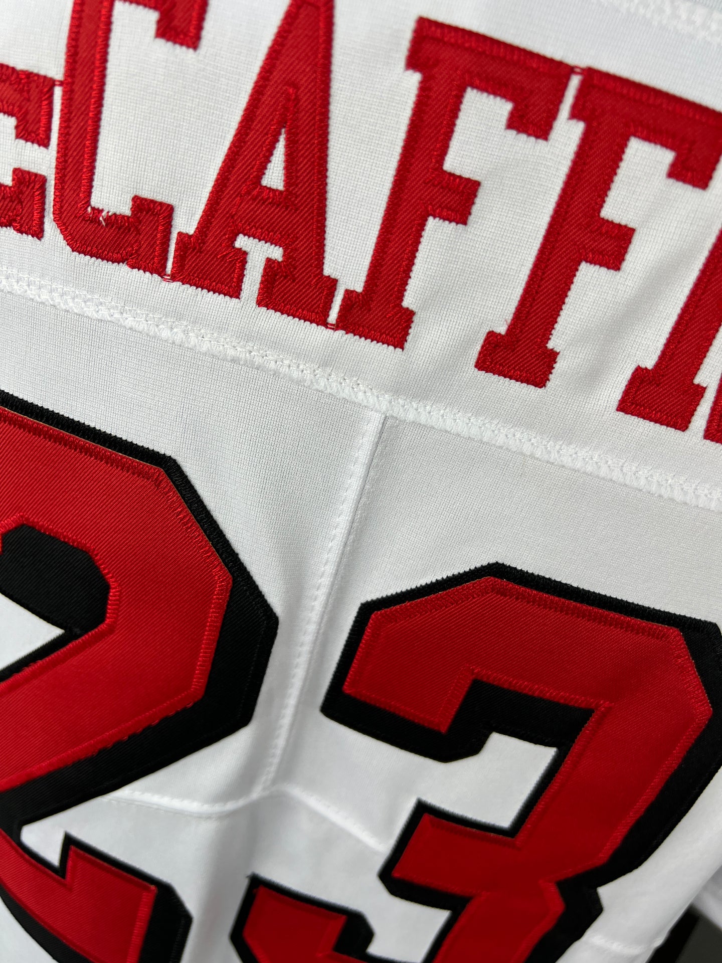 MCCAFFREY 23 White 49ers NFL Jersey