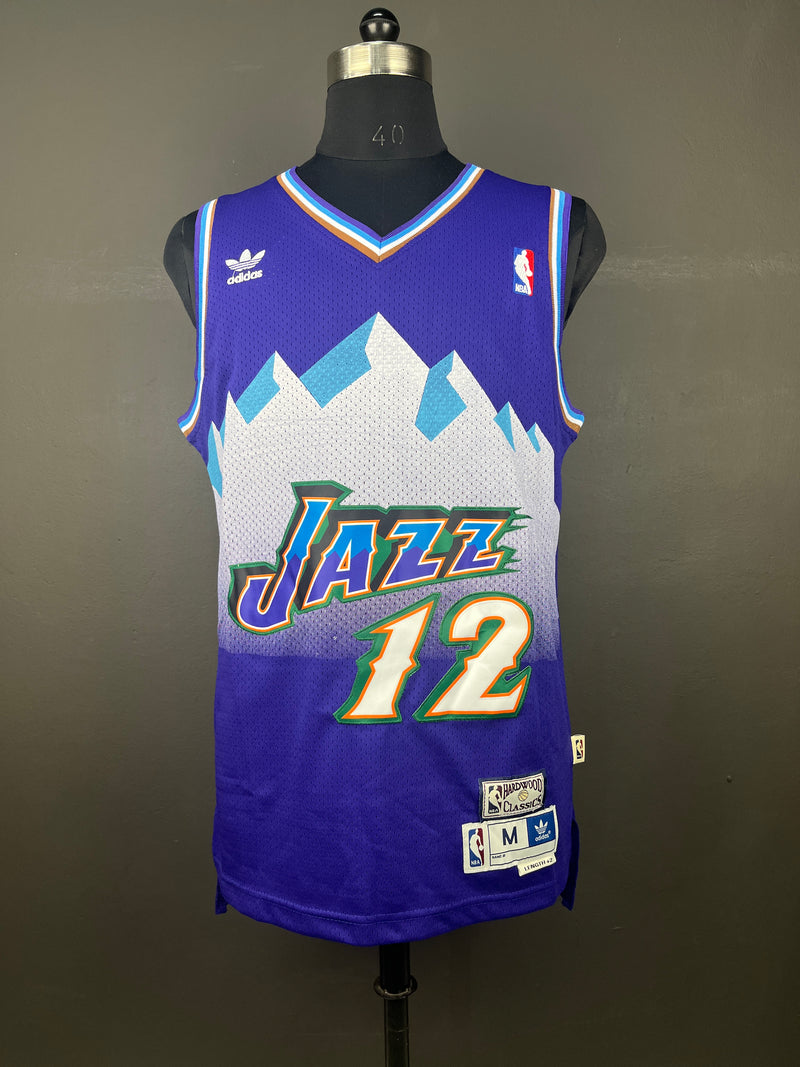 STOCKTON 12 Purpel Utah Jazz NBA Jersey