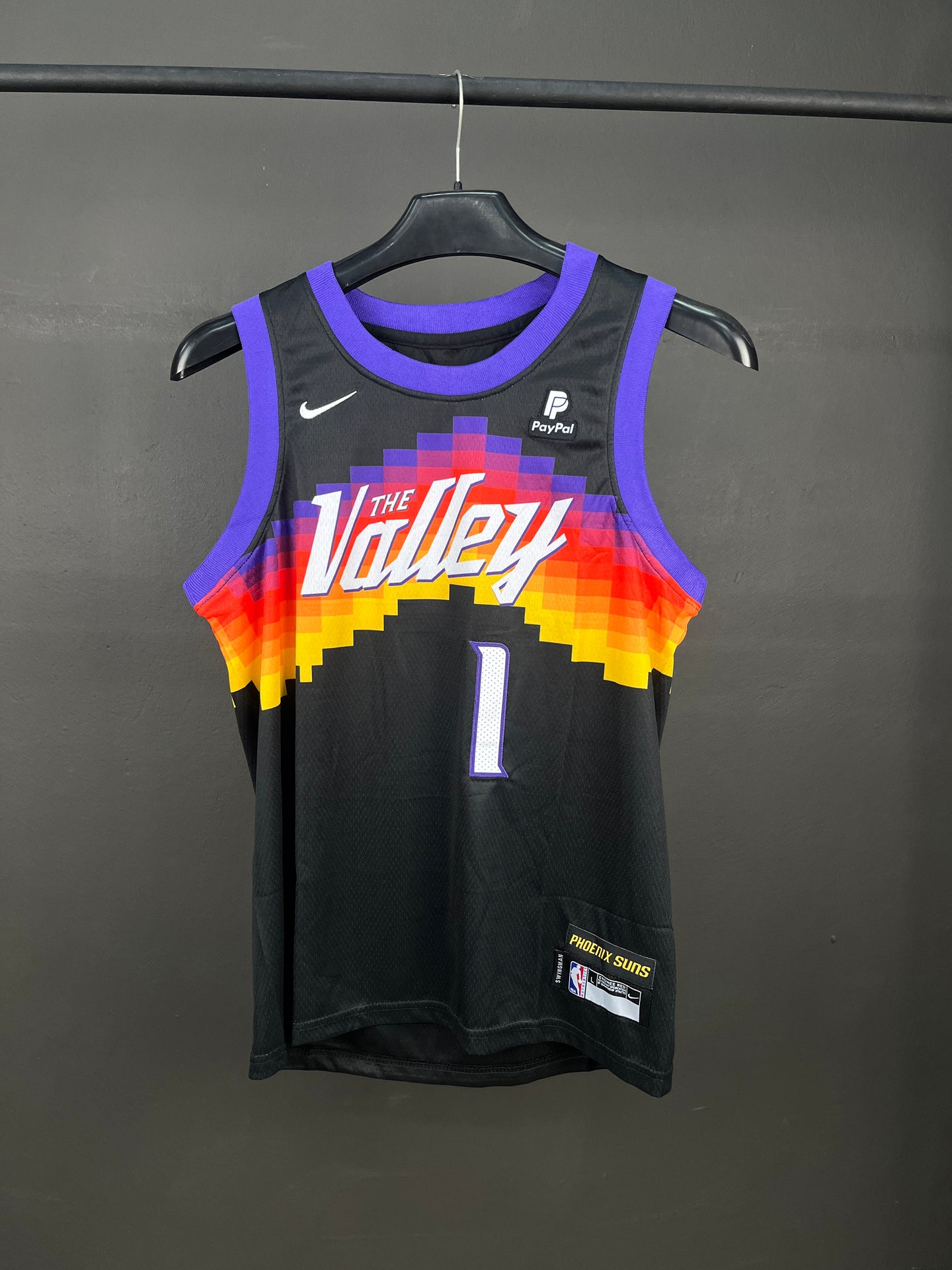 Booker 1 Black The Valley NBA Kids Jersey