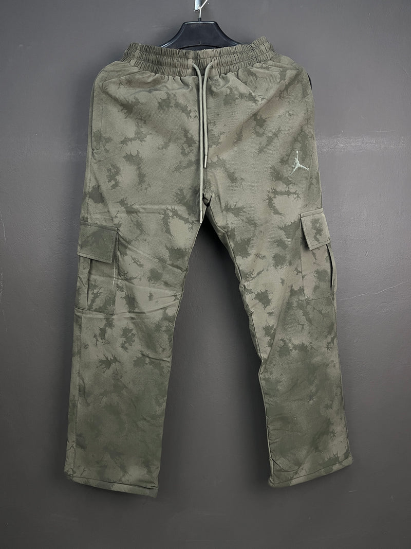 Jordan Dark Green Pockets Inner Fleece Pants