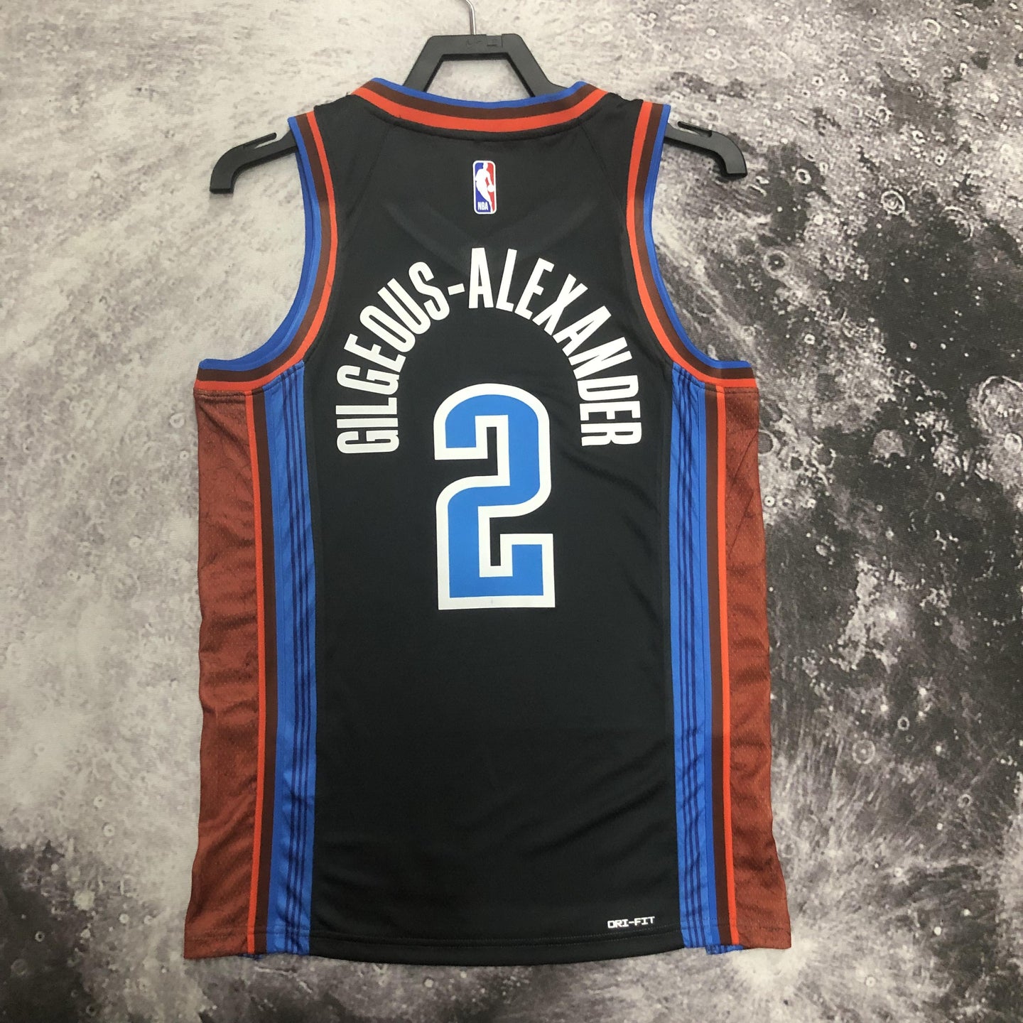 GILGEOUS-ALEXANDER 2 Black Oklahoma City Thunder Heat Pressed Edition NBA Jersey