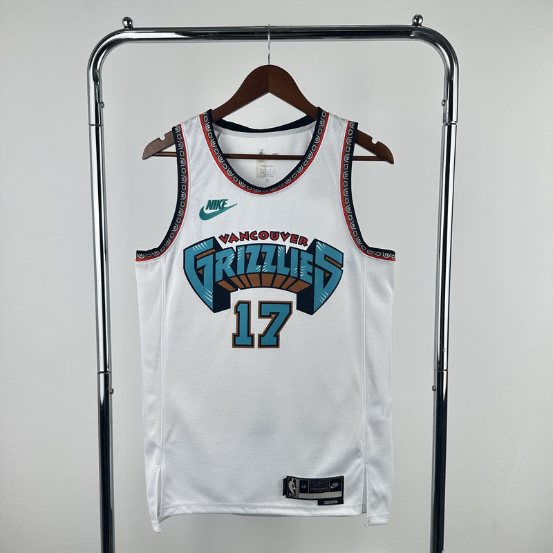 KAWAMURA 17 White Memphis Grizzlies Heat Pressed Edition NBA Jersey