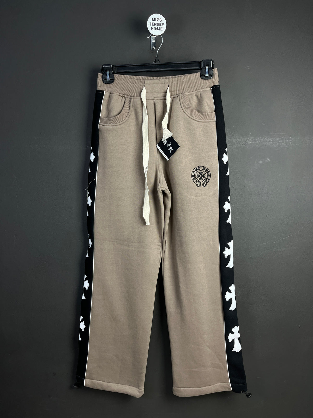 Chrome Hearts Inner Fleece Clay & Black Pants