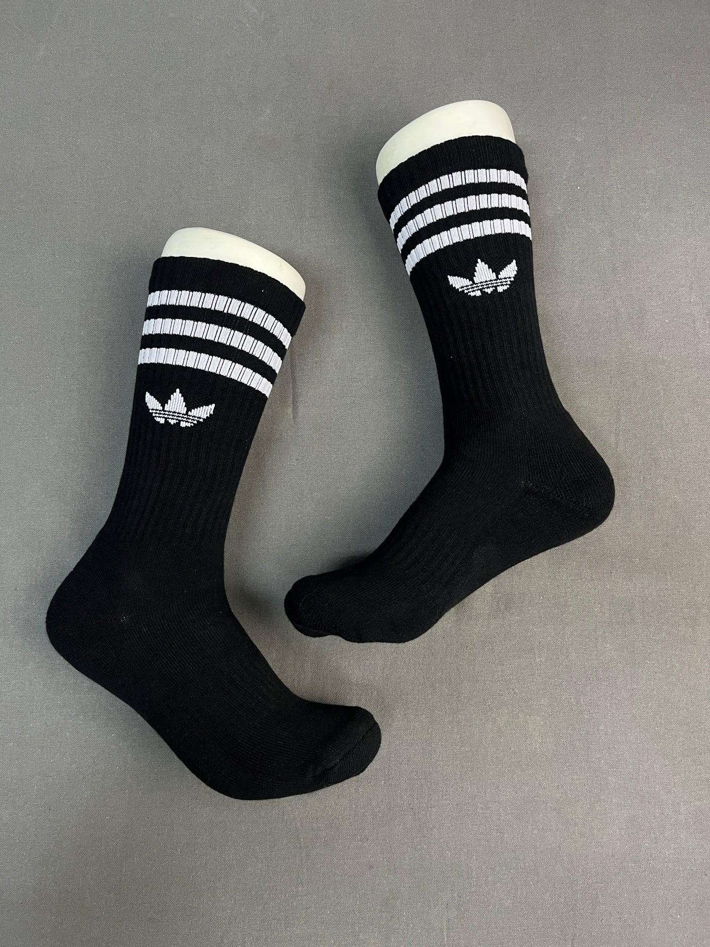 Adidas Stripe Black Crew Socks