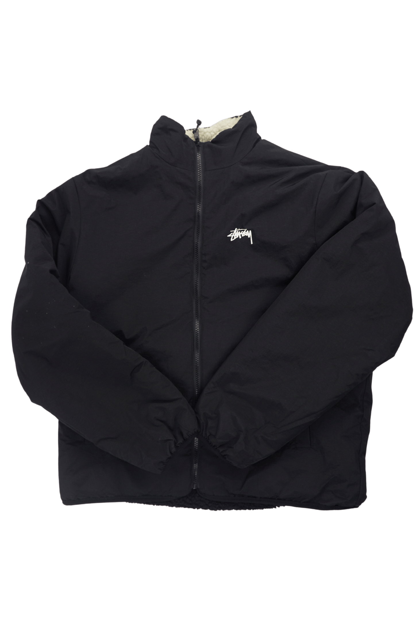 Stussy 8 Ball Sherpa Reversible Jacket Green & Black