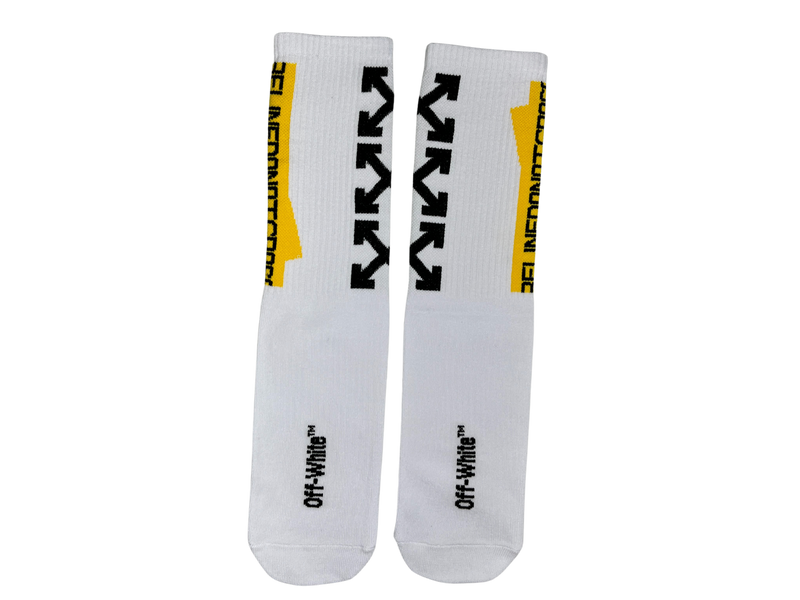 OFF-WHITE Fire Tape White Crew Socks