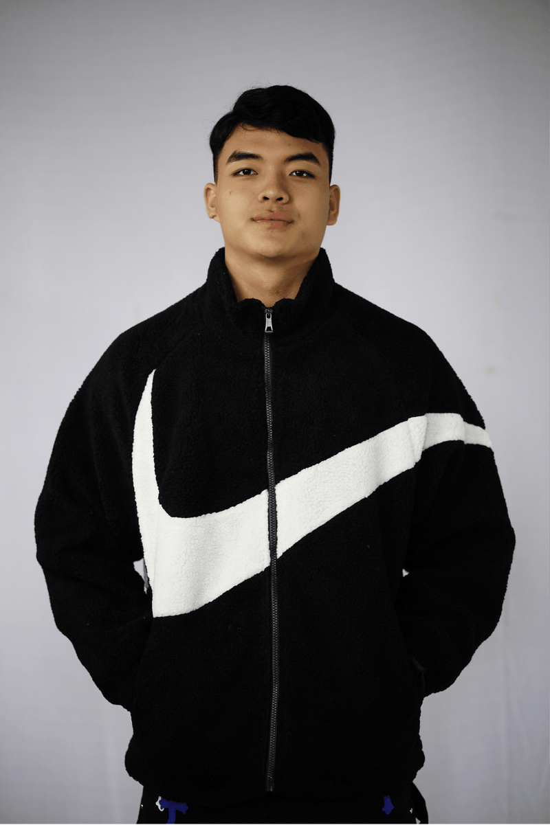 Nike Fleece Black Fur Jacket