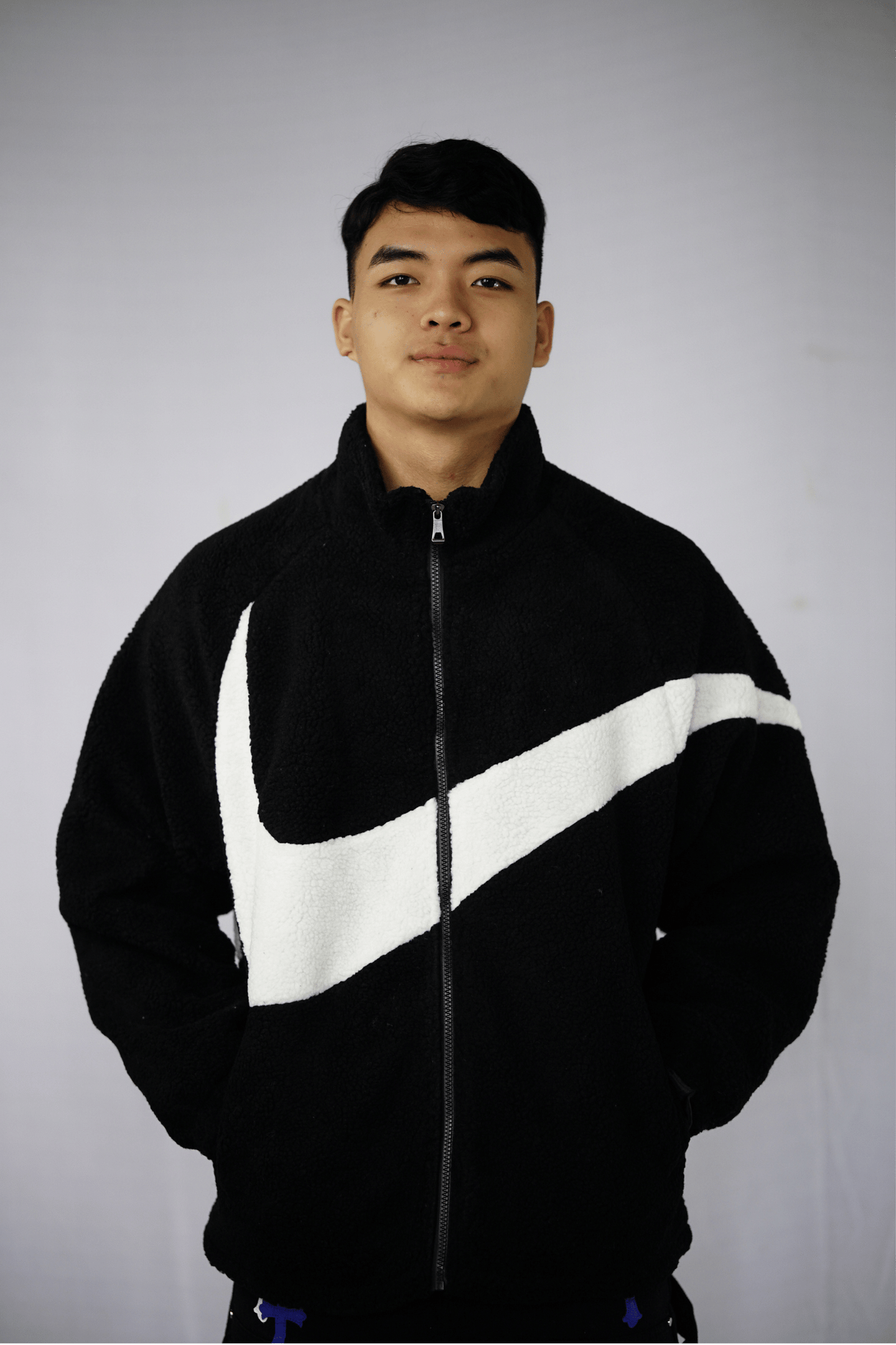 Nike Fleece Black Fur Jacket
