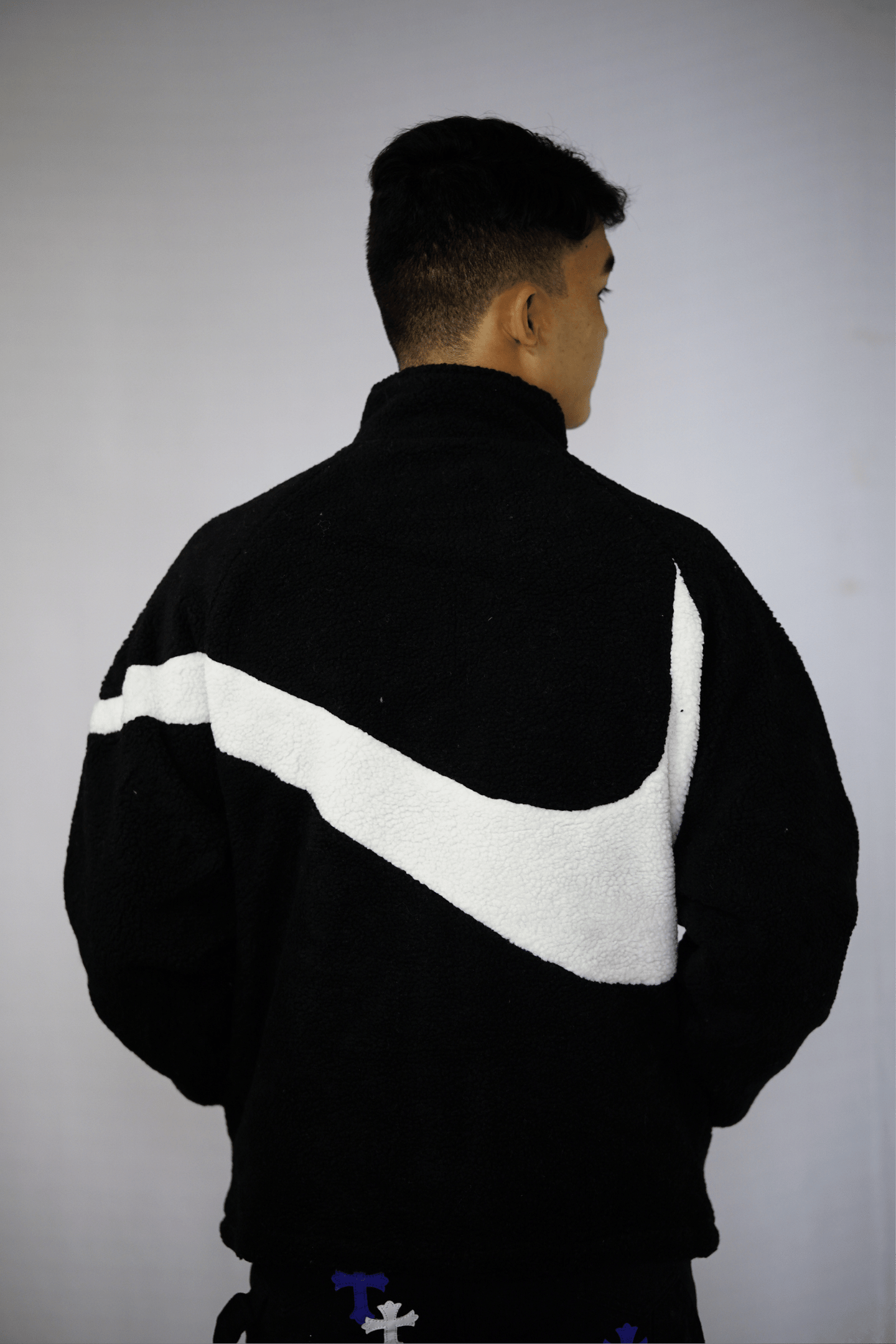 Nike Fleece Black Fur Jacket