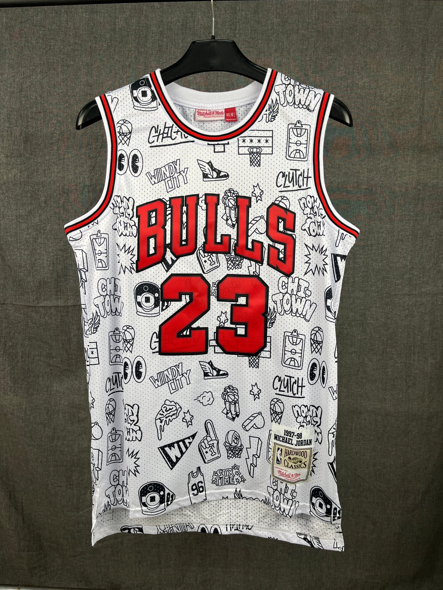 Jordan 23 Chicago Bulls White NBA Jersey