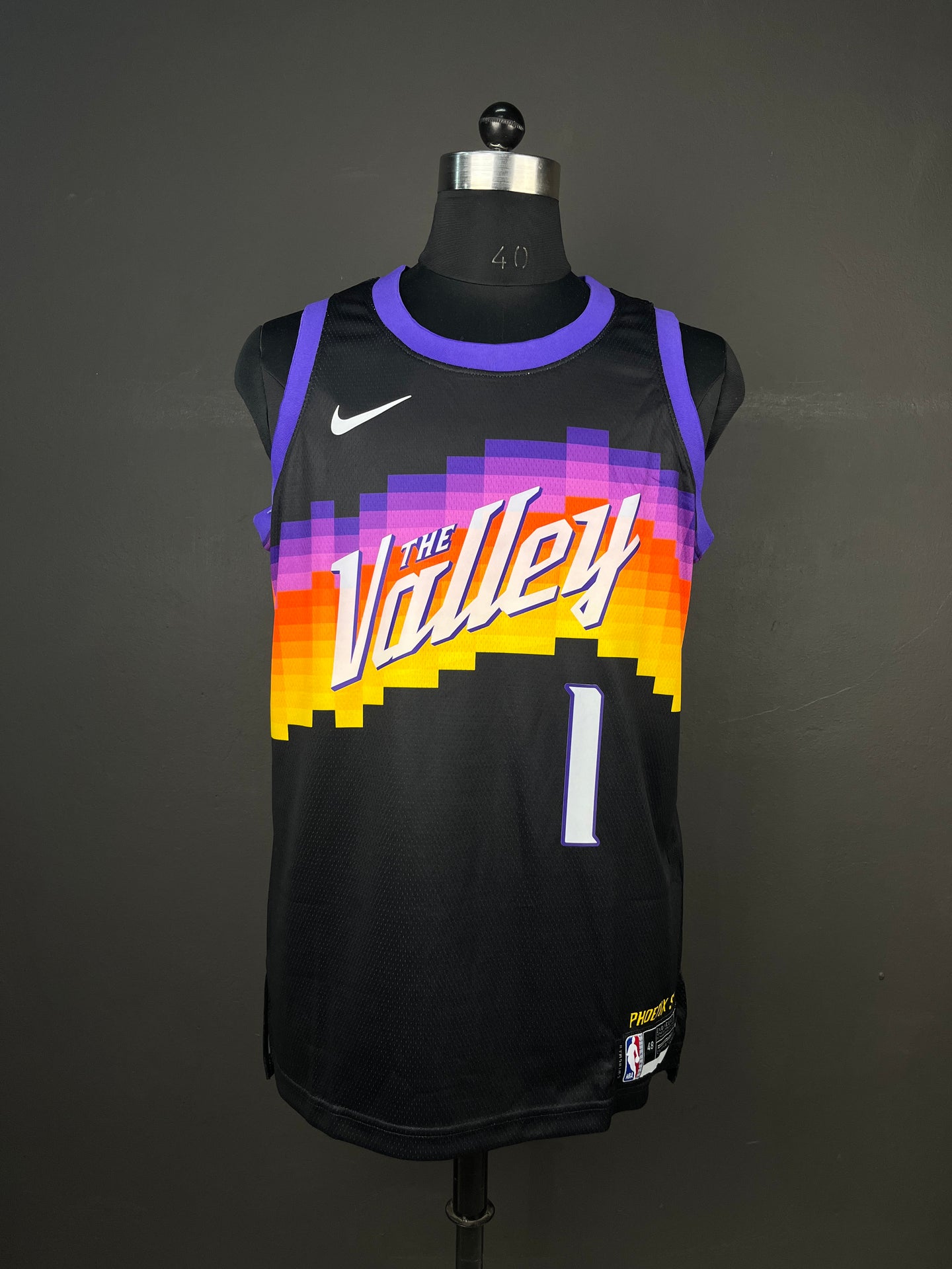 BOOKER 1 Black The Valley Heat Pressed Edition NBA Jersey