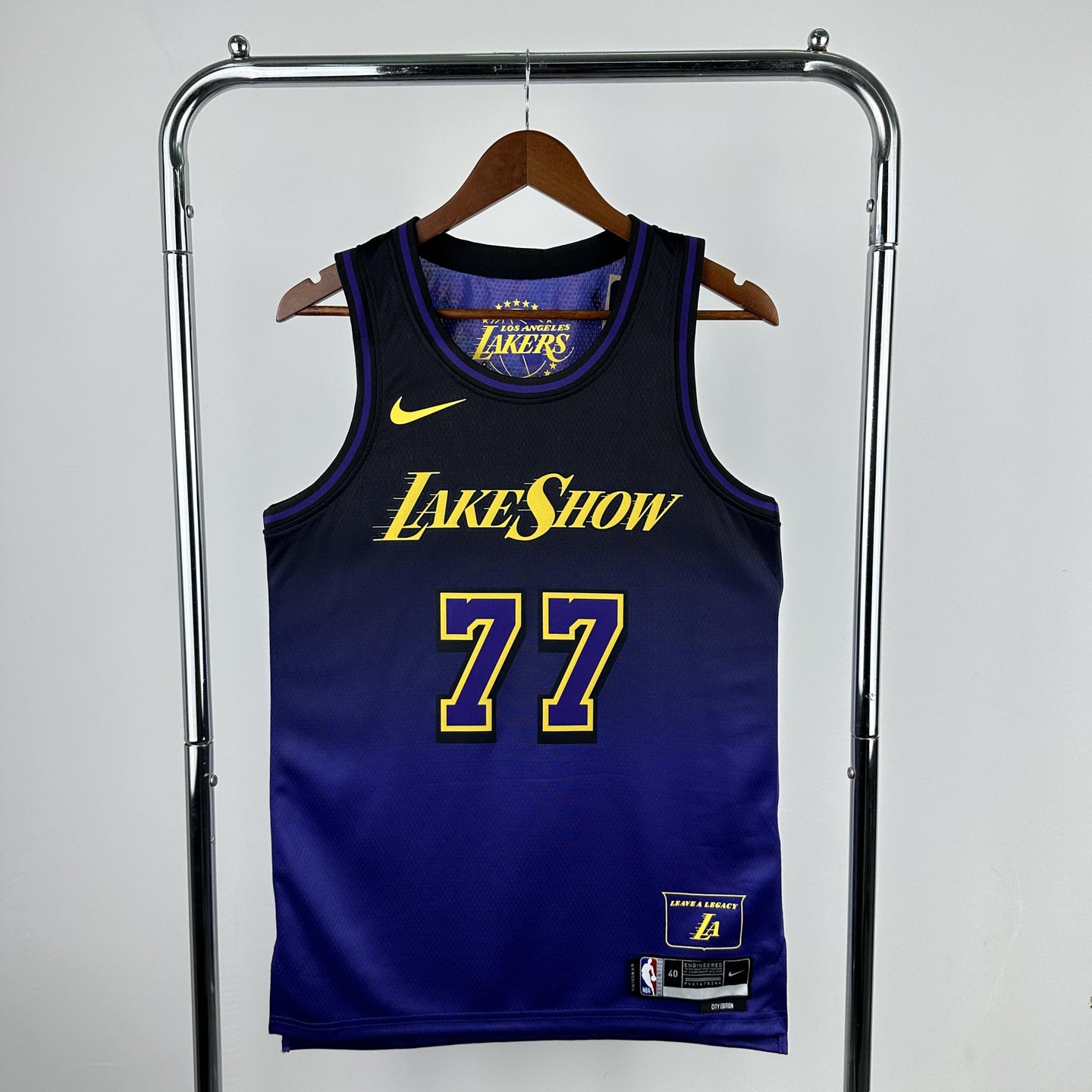 DONCIC 77 Blue LakeShow Heat Pressed Edition NBA Jersey