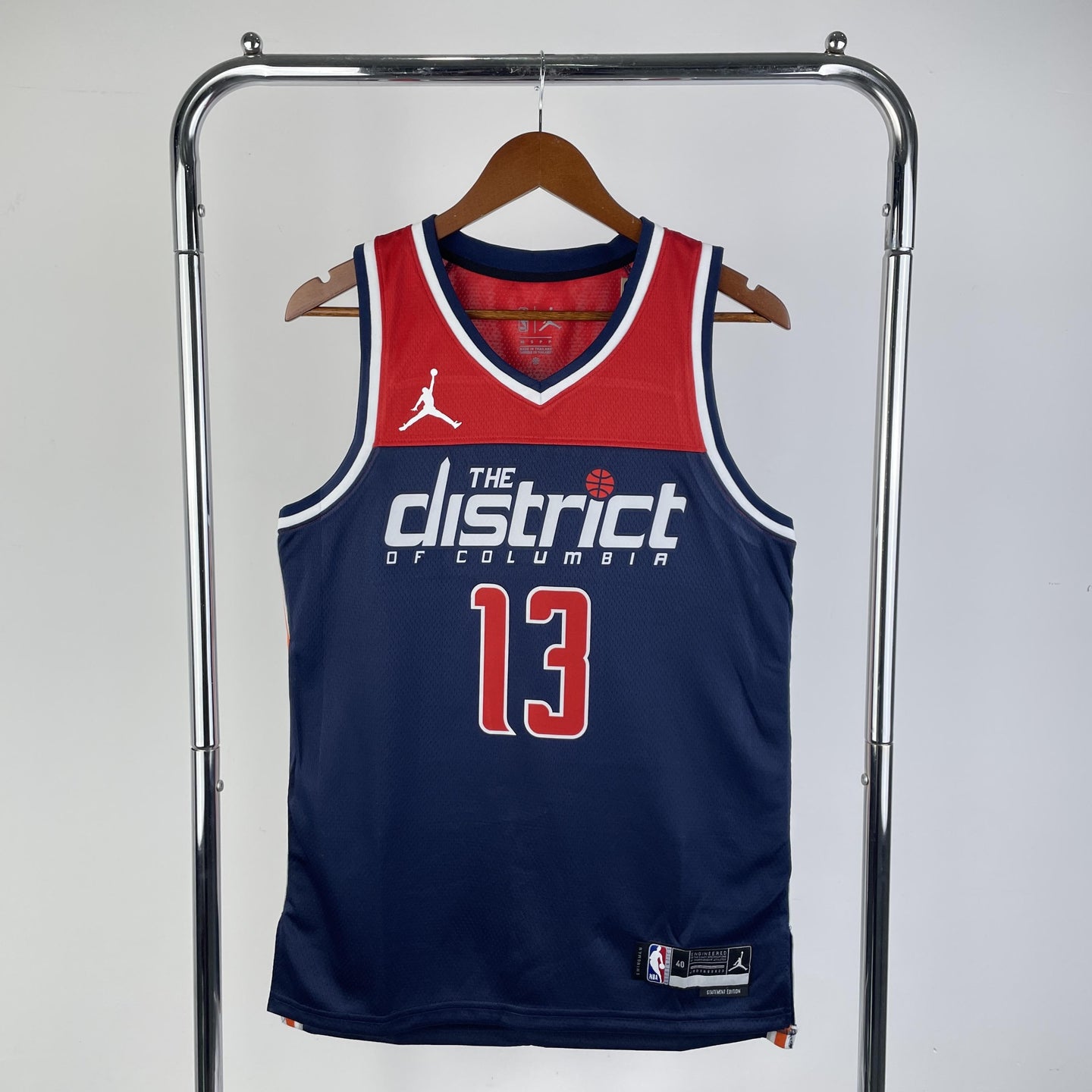 POOLE 13 Dark Blue The District Columbia Heat Pressed Edition NBA Jersey