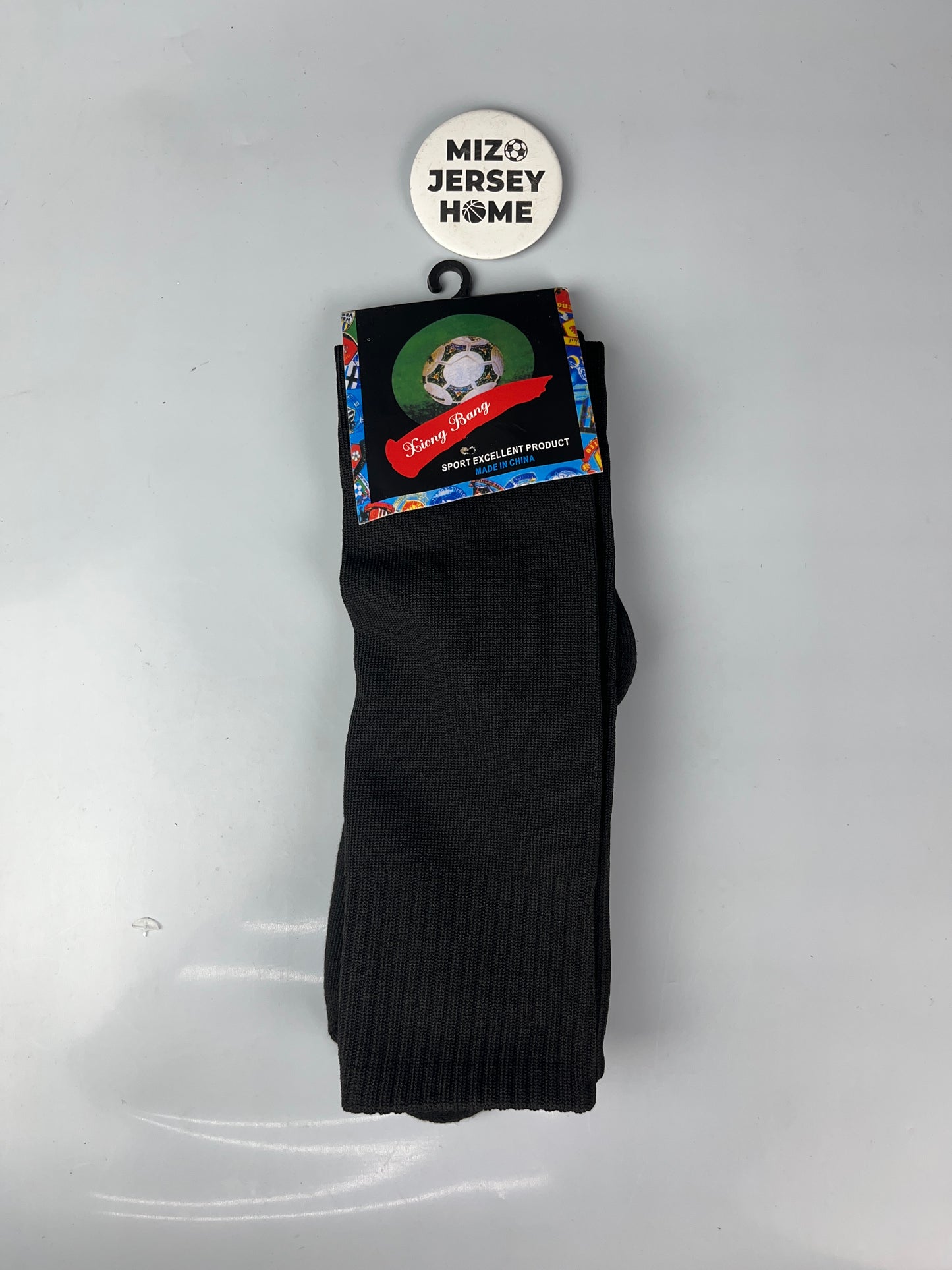 Black Knee Length Football Socks