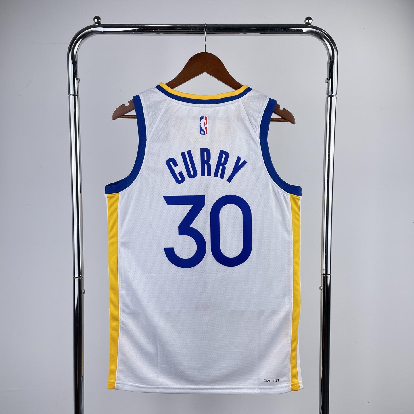 CURRY 30 White Golden State Warriors Heat Pressed Edition NBA Jersey