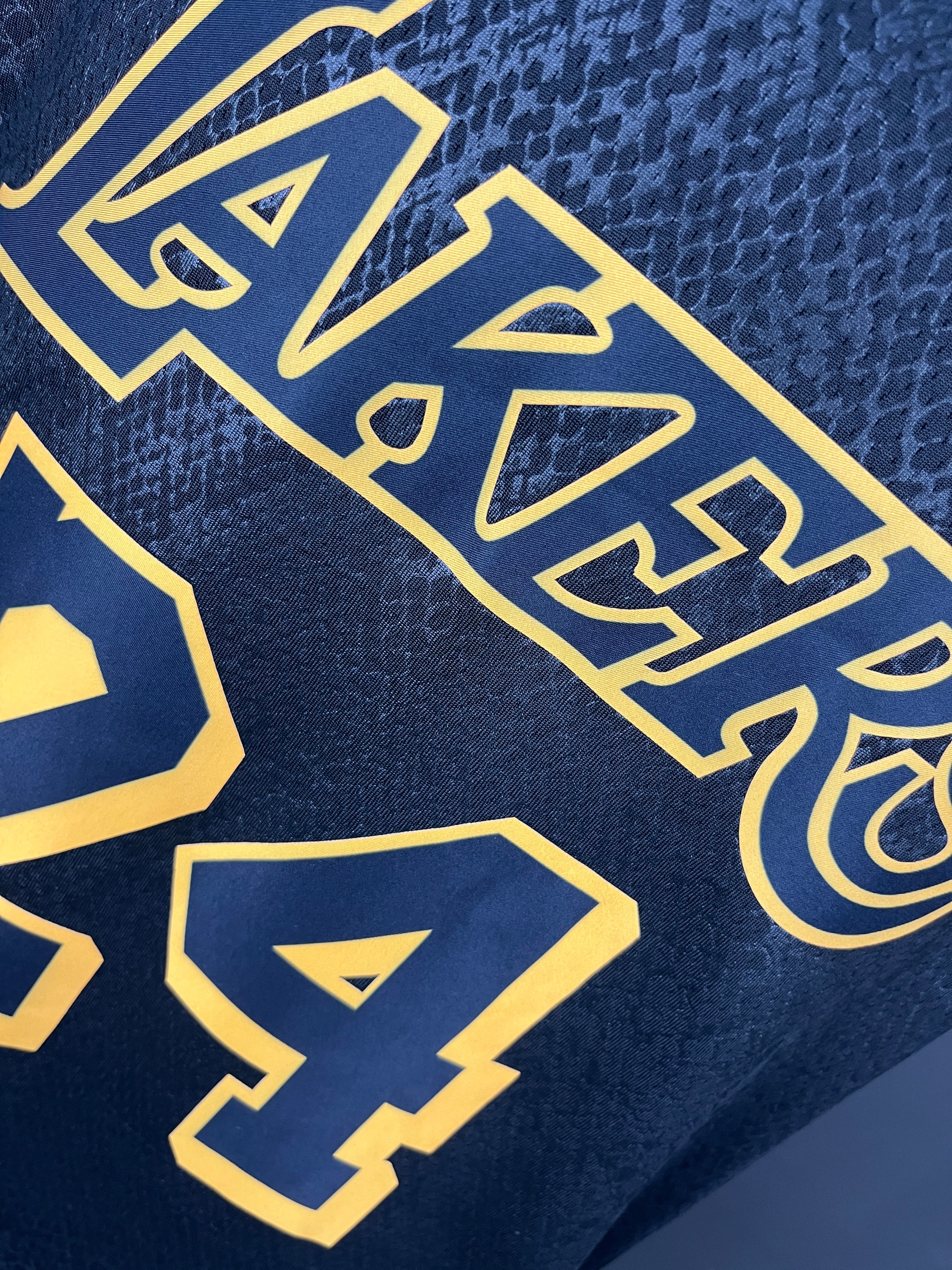 BRYANT 24 Black Los Angeles Lakers Heat Pressed Edition NBA Jersey