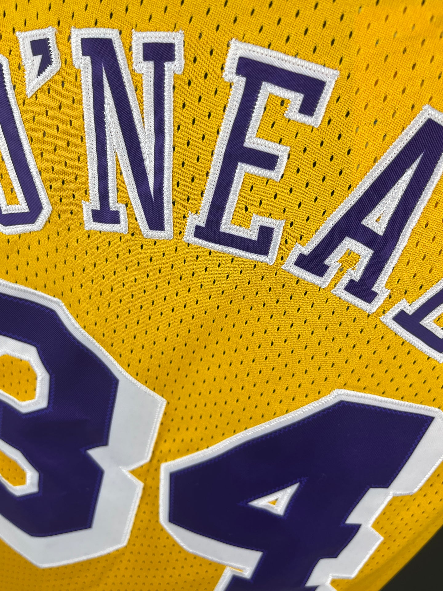 O'NEAL 34 Yellow Los Angeles Lakers NBA Jersey