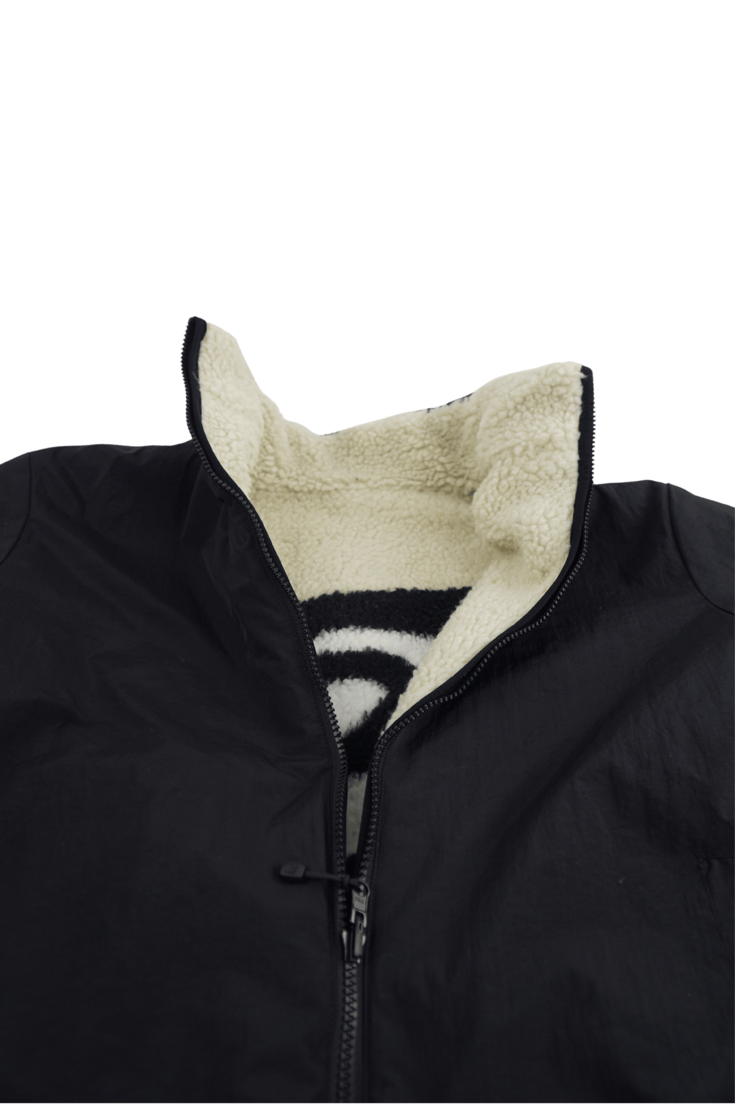 Stussy 8 Ball Sherpa Reversible Jacket White & Black