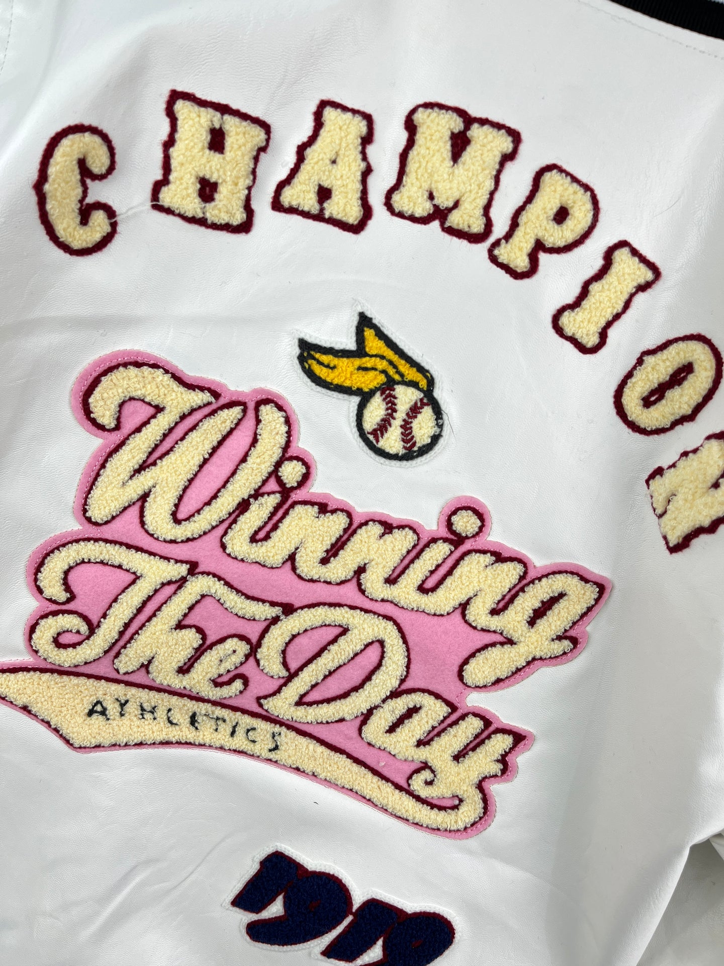 White Varsity Leather Jacket