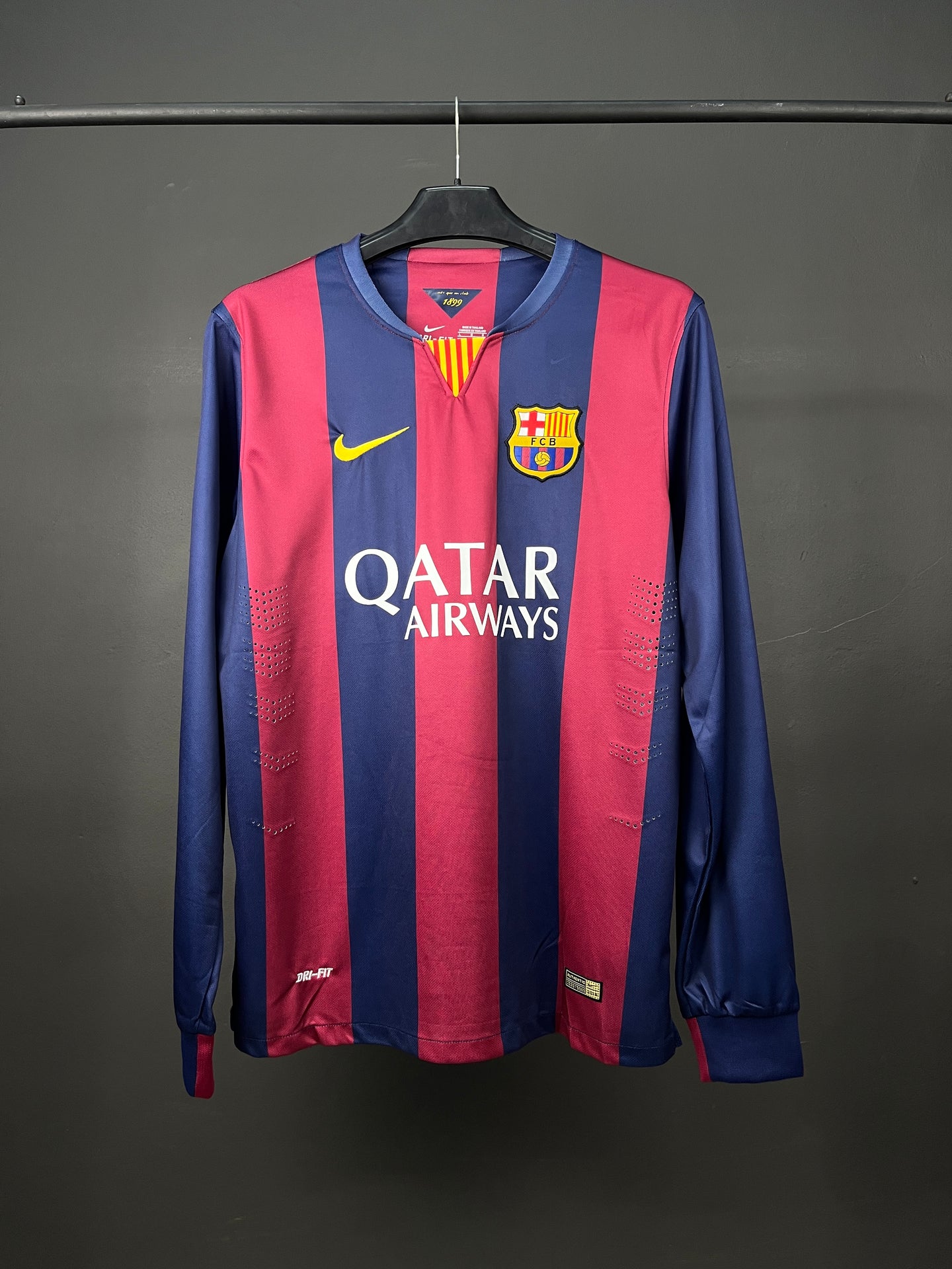 BARCELONA HOME 2014-2015 RETRO JERSEY LONG SLEEVES