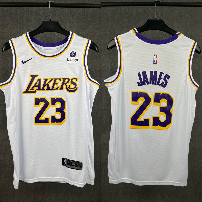 James 23 Lakes White NBA Jersey