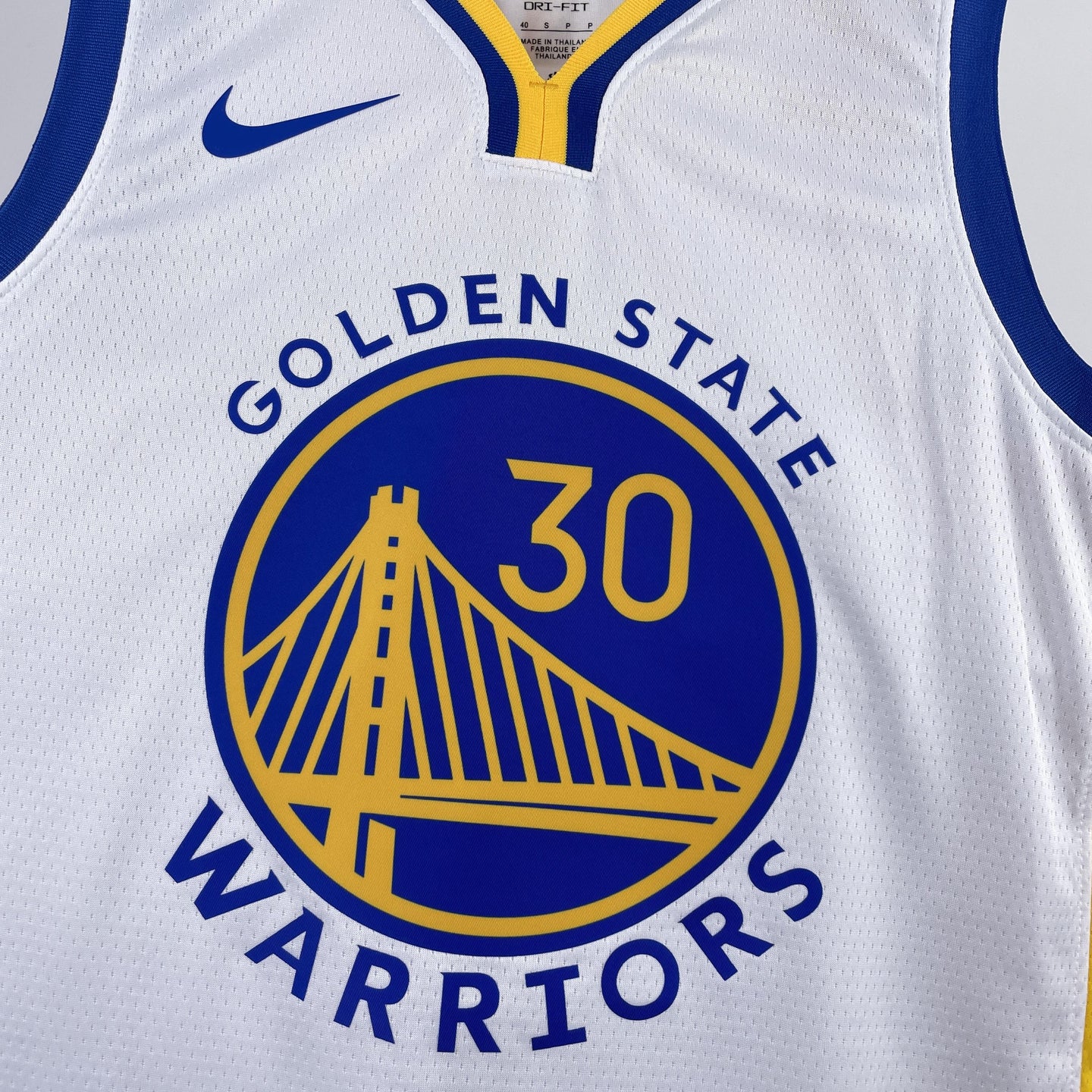 CURRY 30 White Golden State Warriors Heat Pressed Edition NBA Jersey
