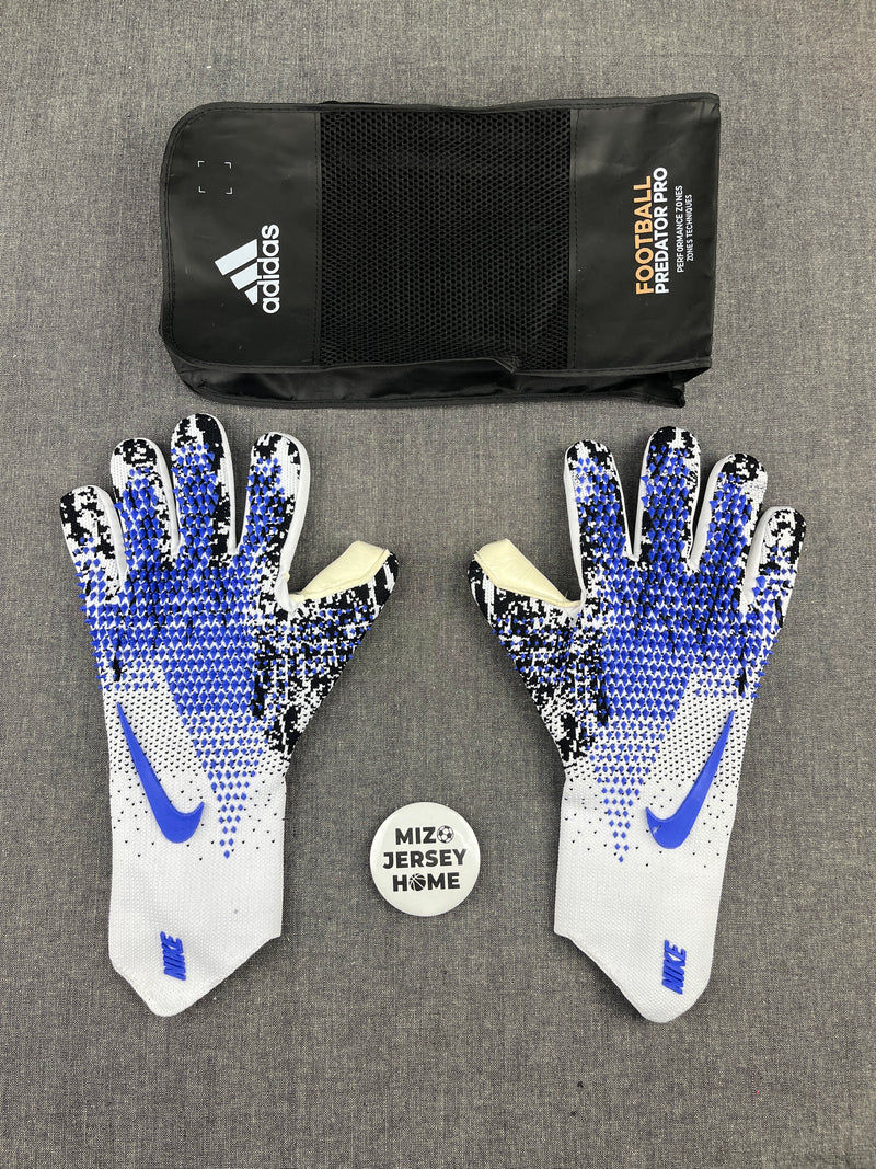 Nike Blue White Gloves