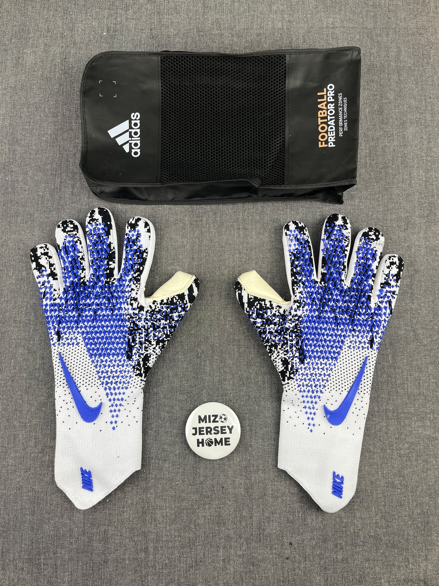 Nike Blue White Gloves