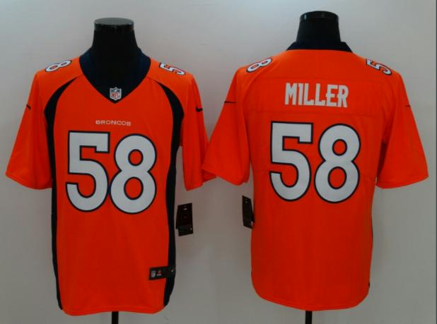 MILLER 58 Orange Denver Broncos NFL Jersey