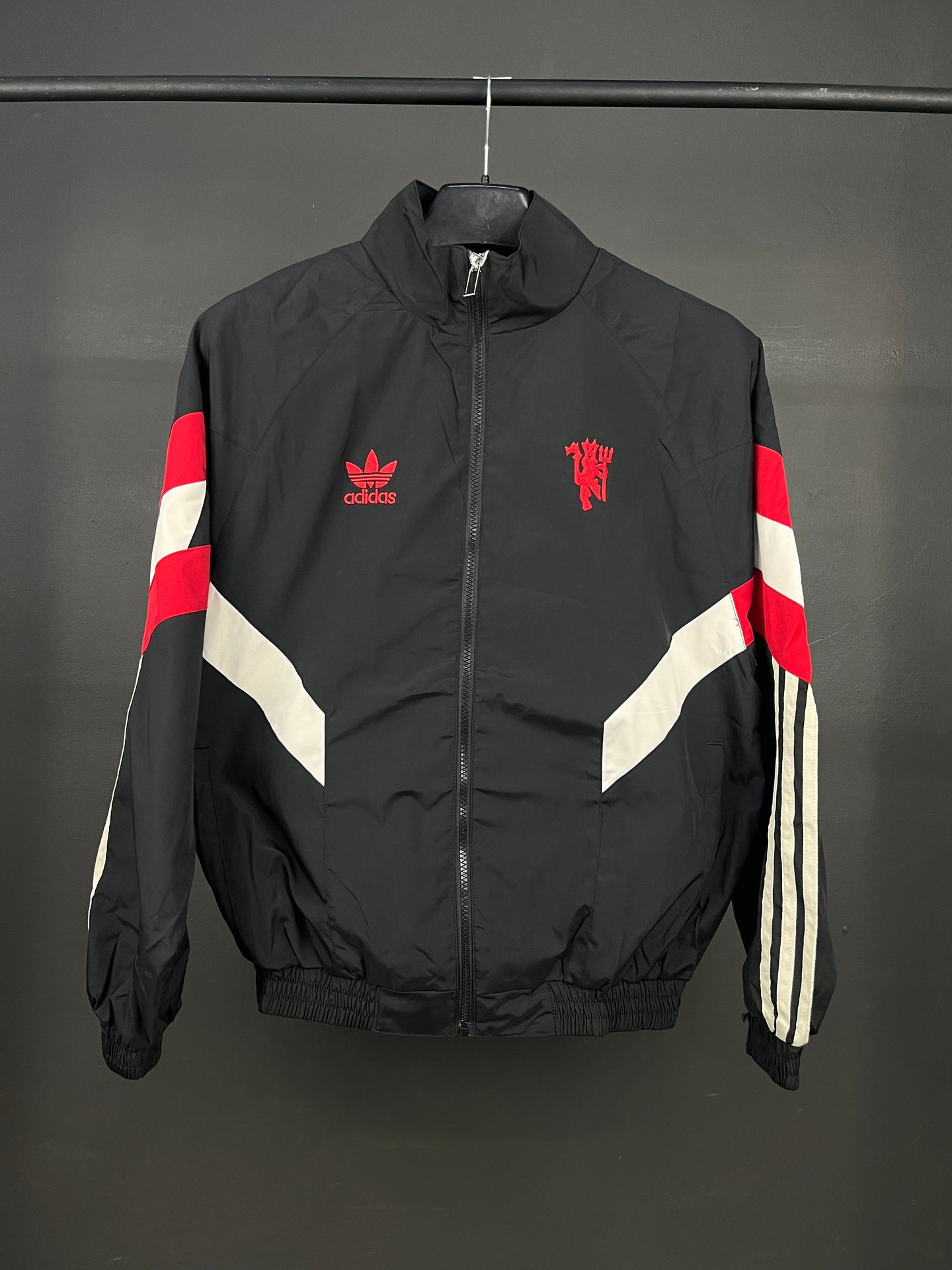 Manchester United Black Windbreaker Jacket