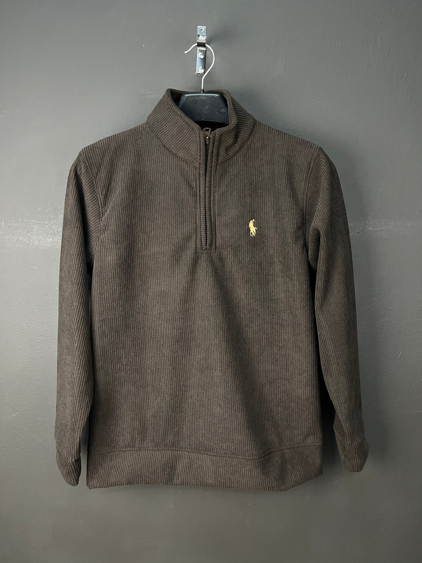 Ralph Lauren Quarter Zip Sweater Dark Brown