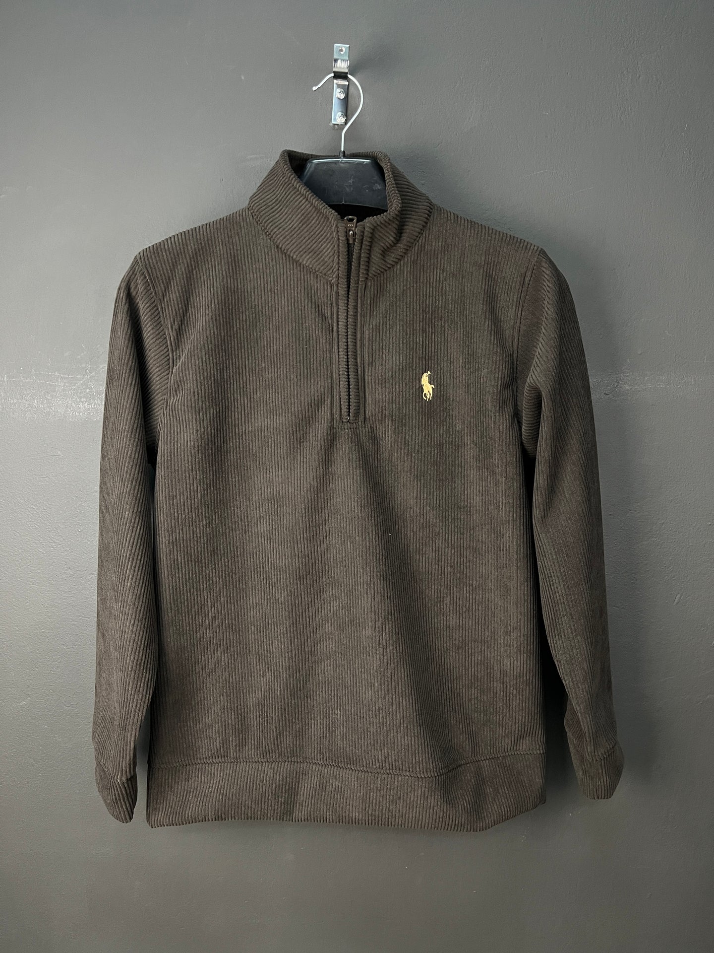 Ralph Lauren Quarter Zip Sweater Dark Brown