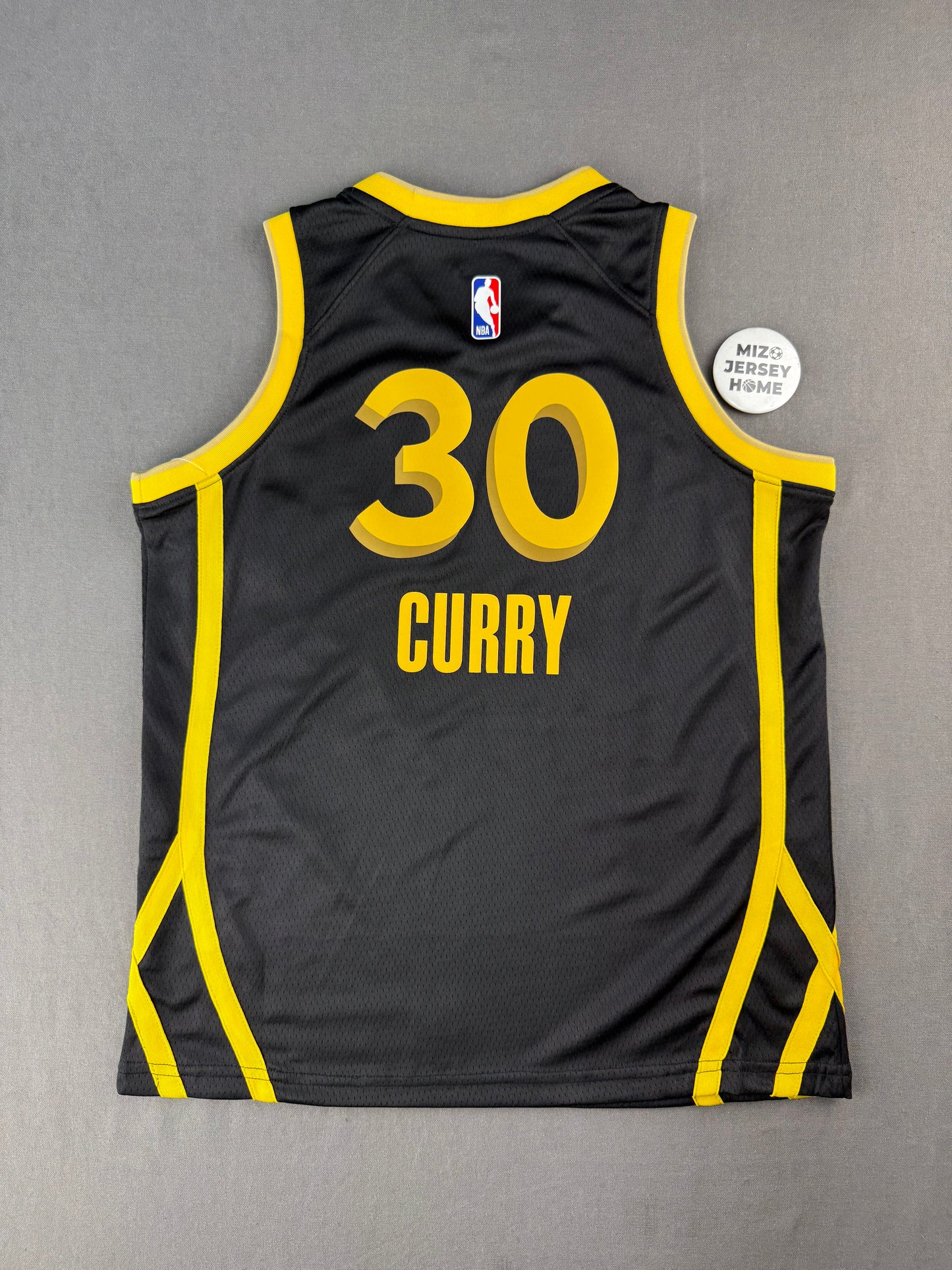 CURRY 30 Black San Francisco Heat Pressed Edition NBA Kids Jersey