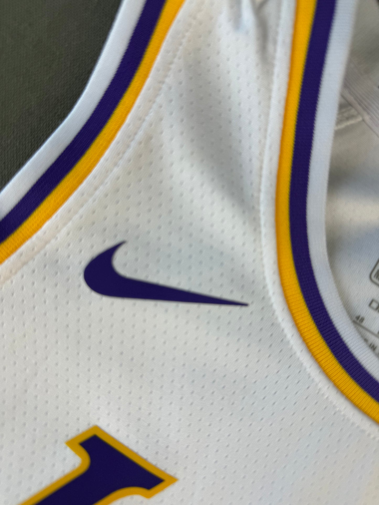 DONCIC 77 White Lakers Heat Pressed Edition NBA Kids Jersey