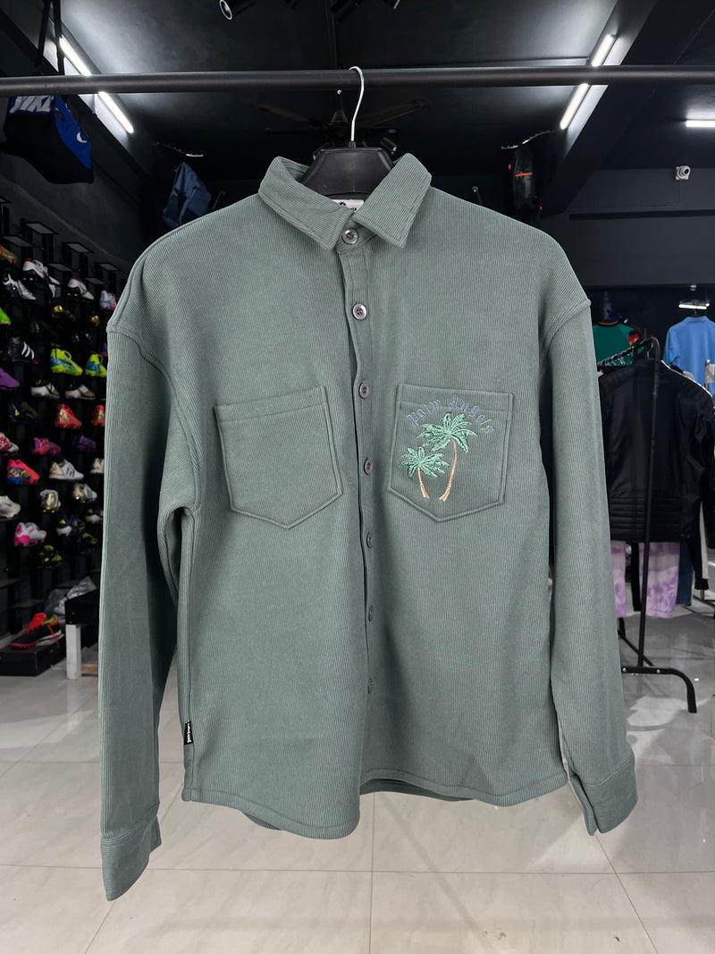 Palm Angels Dark Green Shacket
