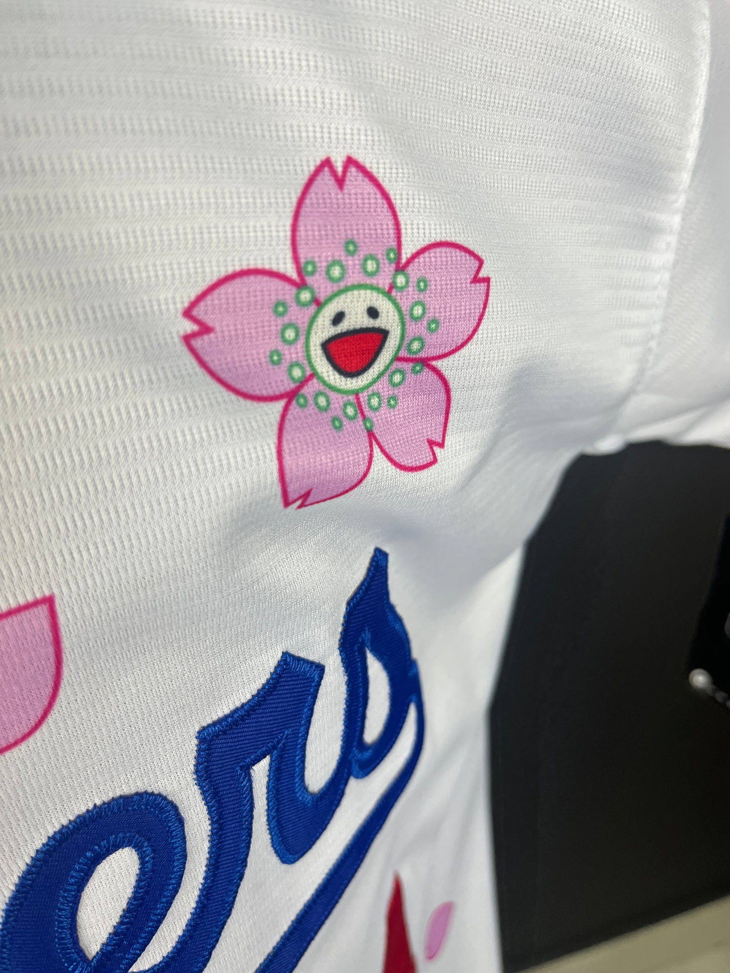 MOMO 64 Dodgers White TWICE Edition Cherry Blossom MLB Jersey