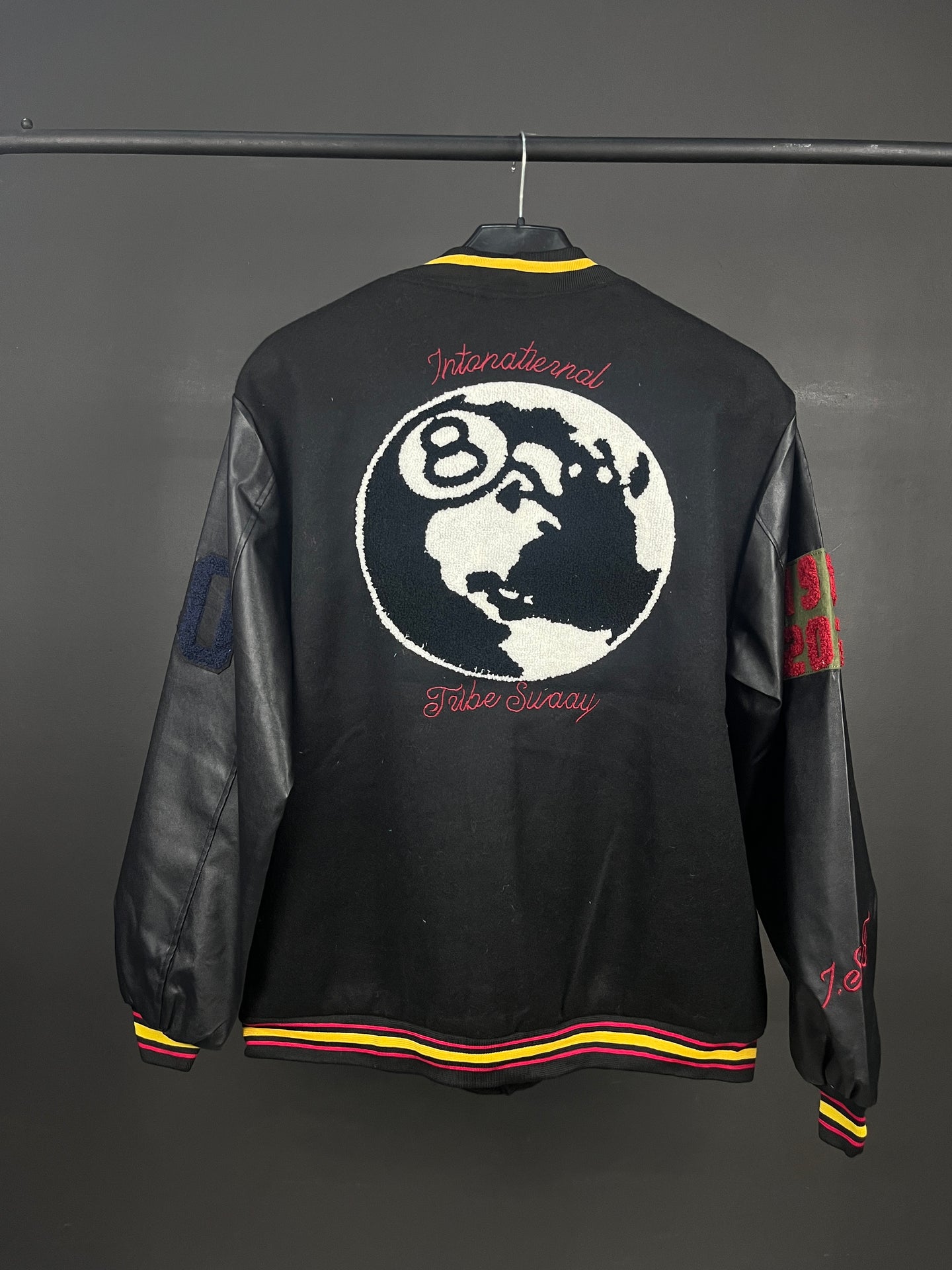 Stussy 40th Anniversary Varsity Black Jacket