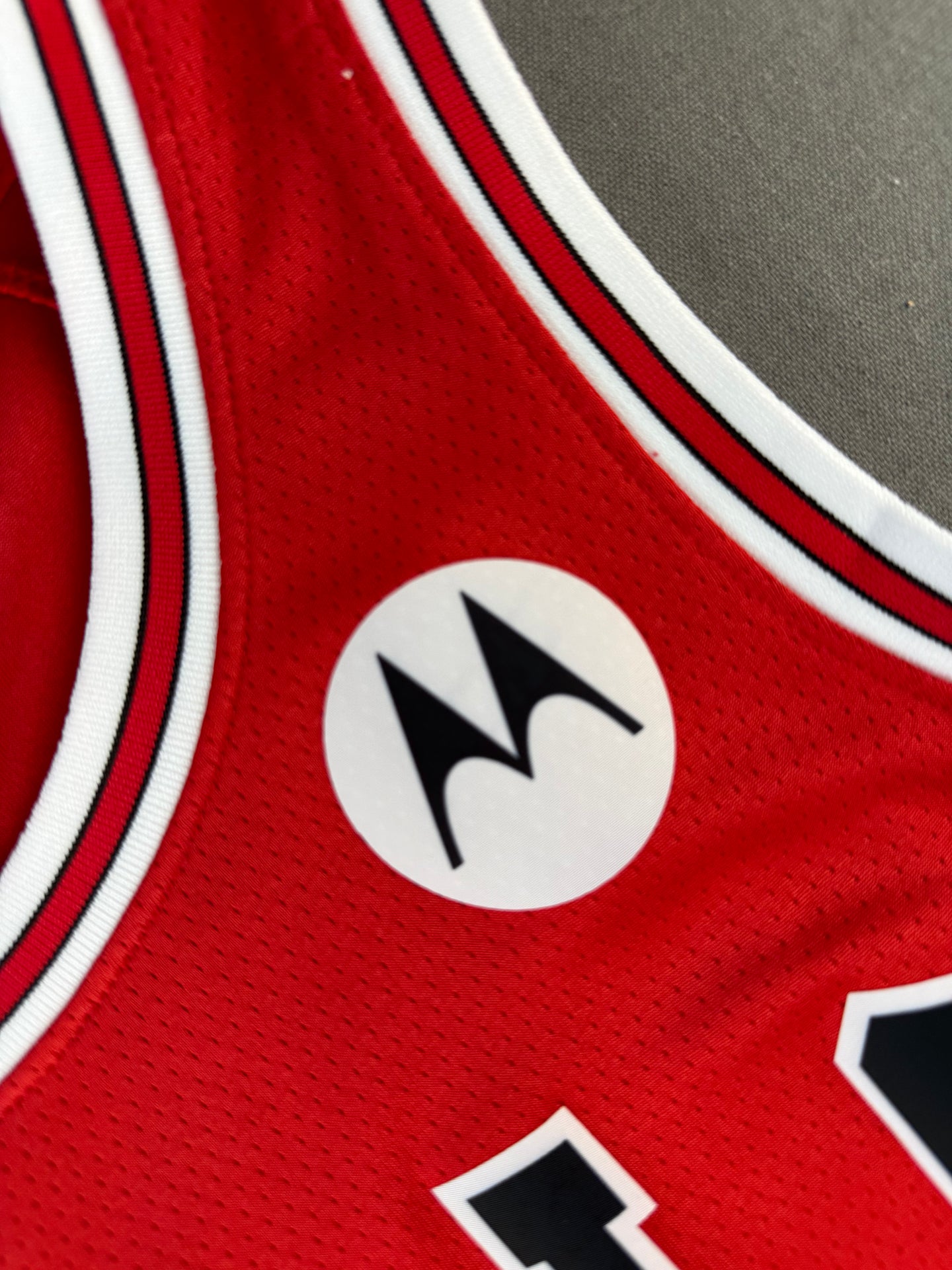 MJ 22 Red Chicago Bulls Heat Pressed Edition NBA Jersey