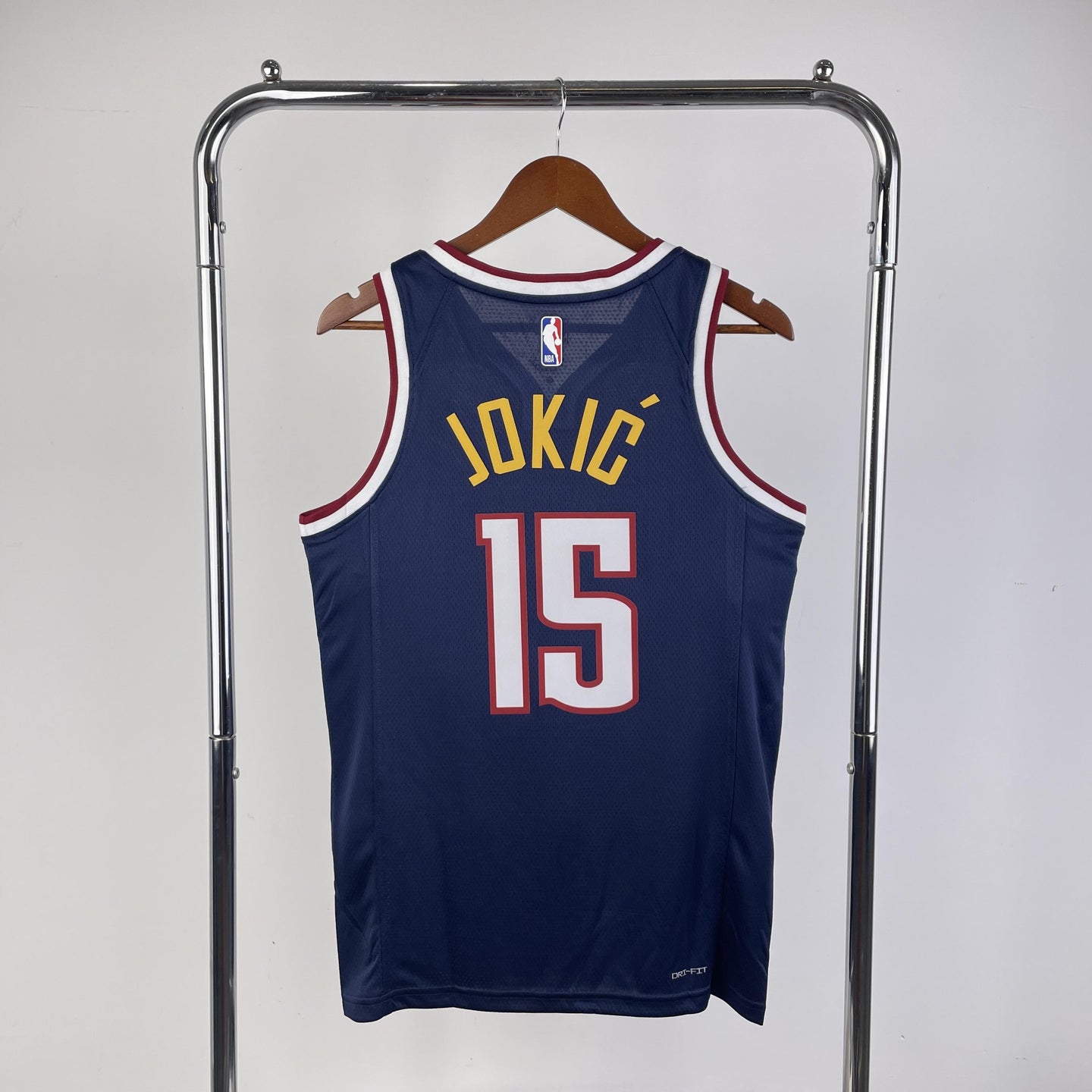 Jokić 15 Denver Nuggets Dark Blue Heat Pressed Edition