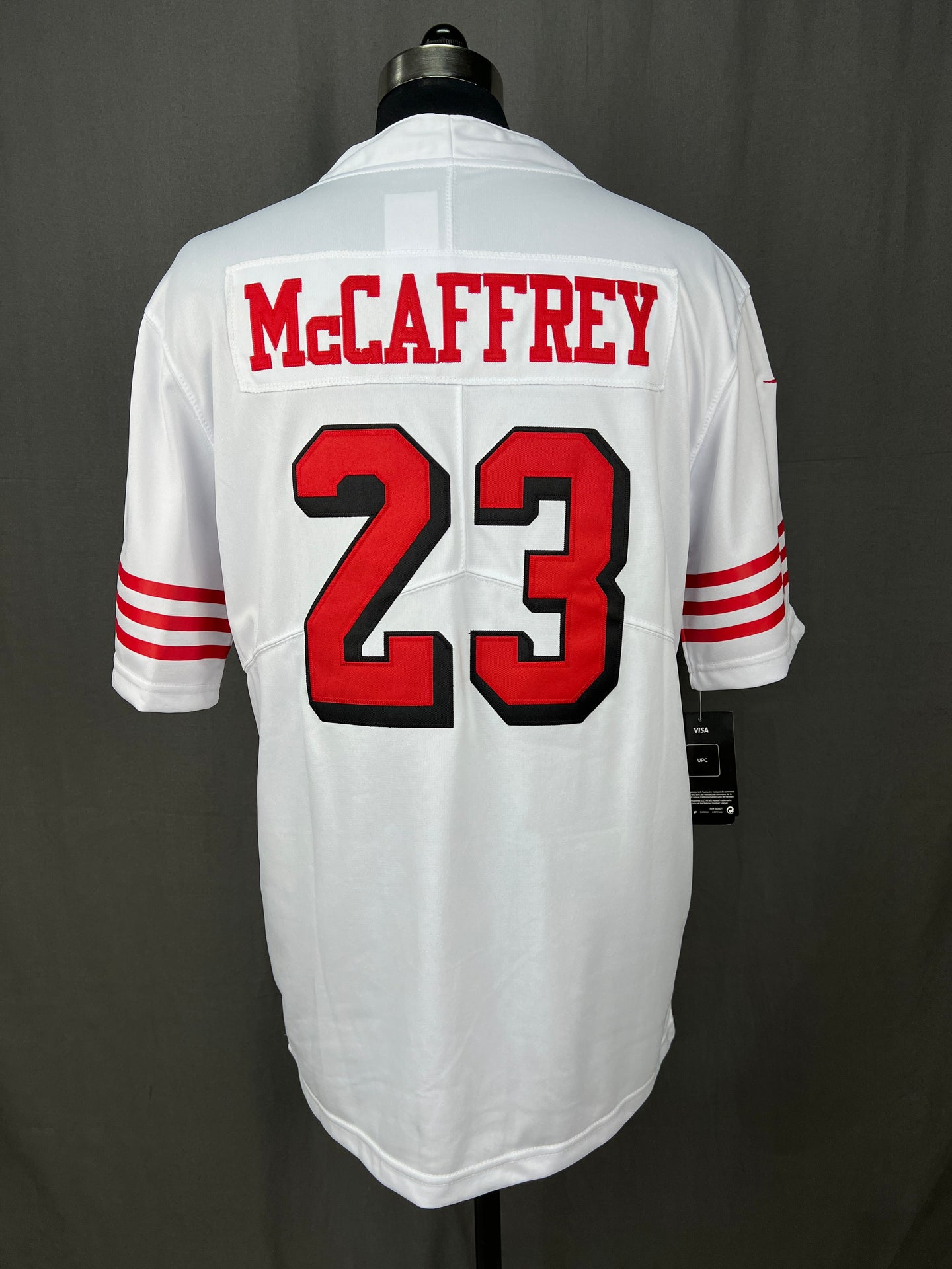 MCCAFFREY 23 White 49ers NFL Jersey